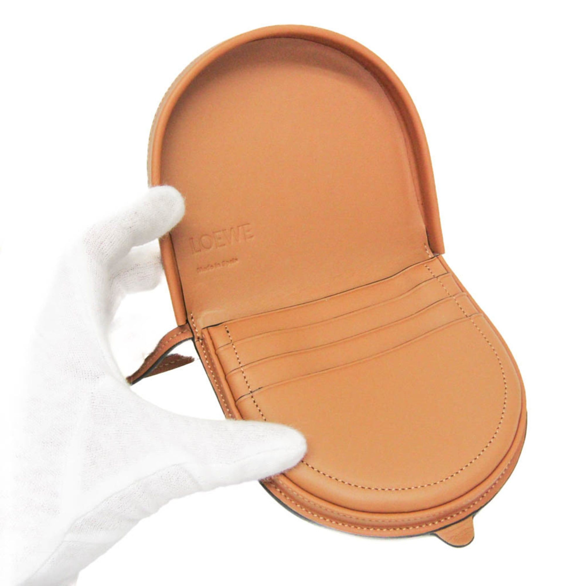 Loewe Loewe HEEL POUCH SMALL Women's Leather Shoulder Bag Brown Size ONE SIZE - 4 Thumbnail