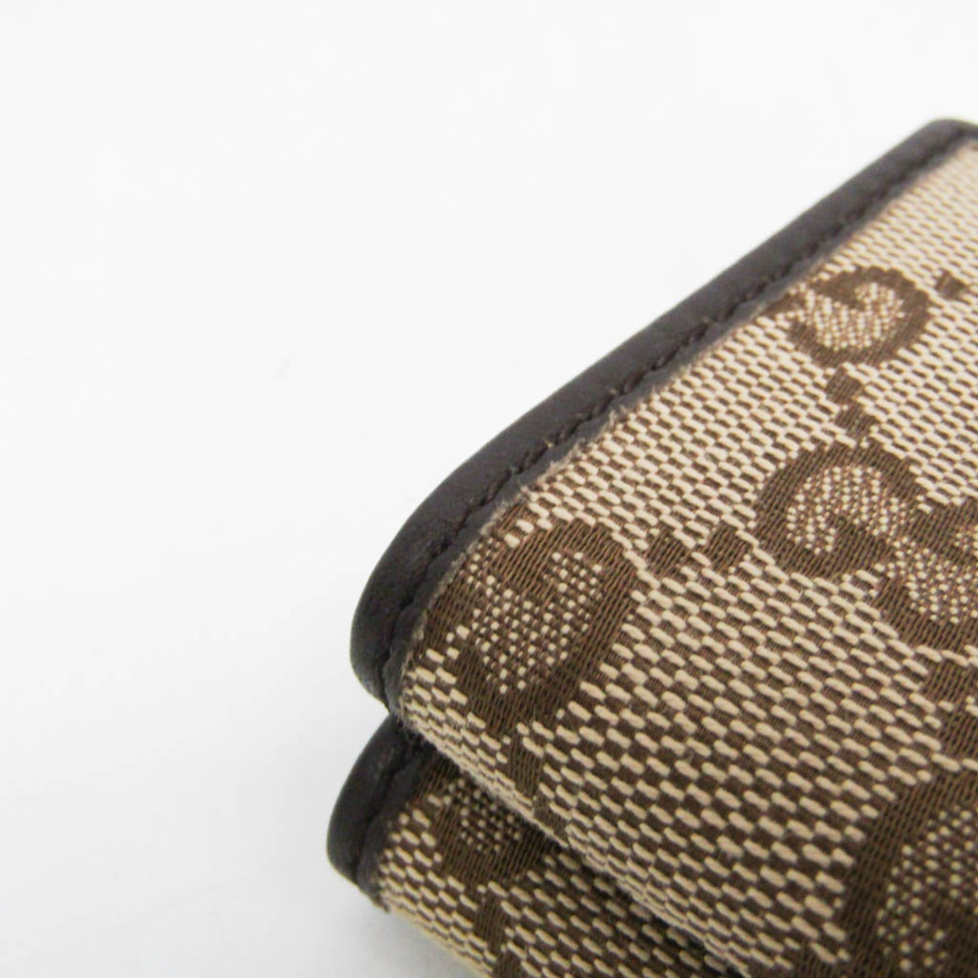 Gucci Gucci 261502 Women's GG Canvas,Leather Wallet (tri-fold) Beige,Brown Size ONE SIZE - 9 Thumbnail
