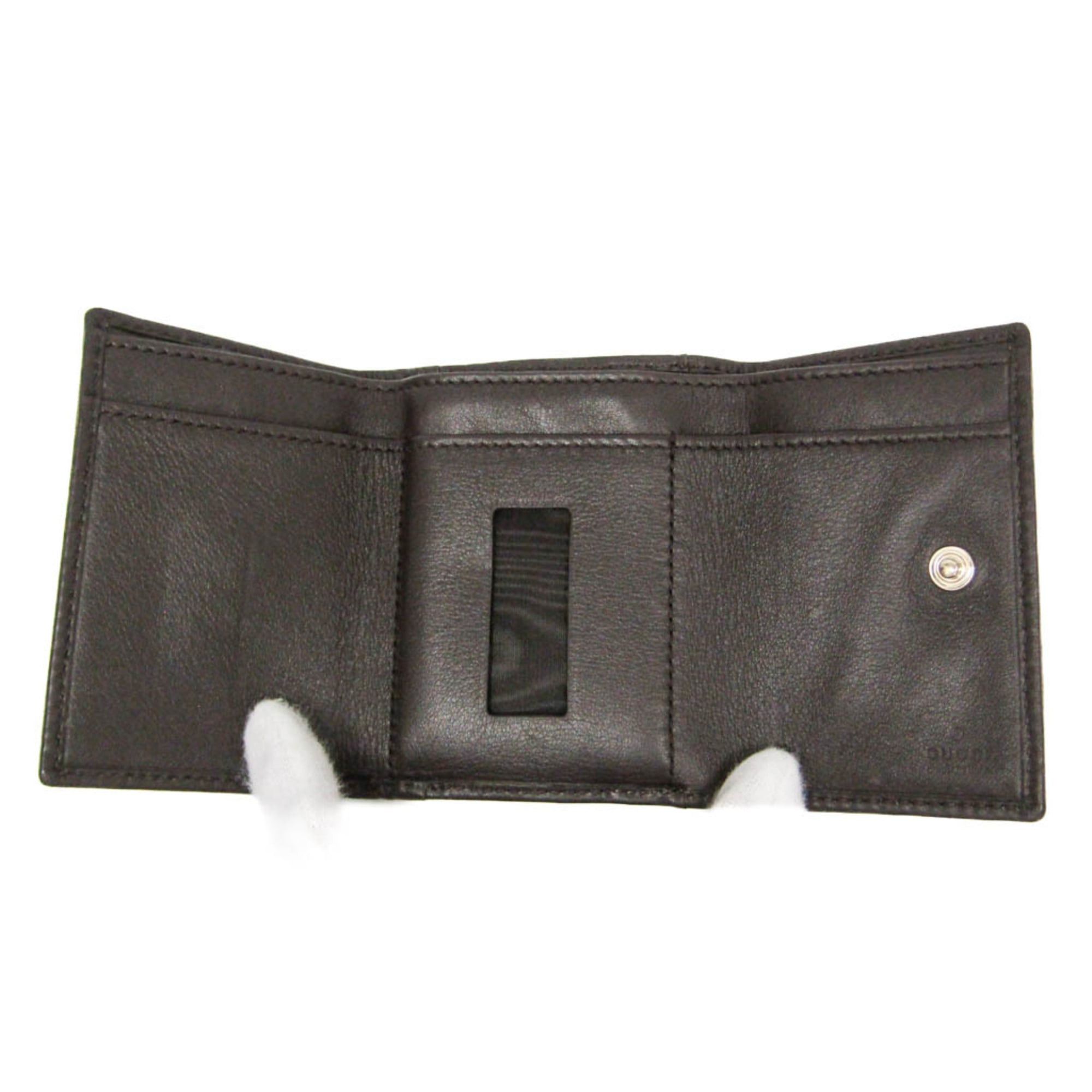 Gucci Gucci 261502 Women's GG Canvas,Leather Wallet (tri-fold) Beige,Brown Size ONE SIZE - 4 Thumbnail