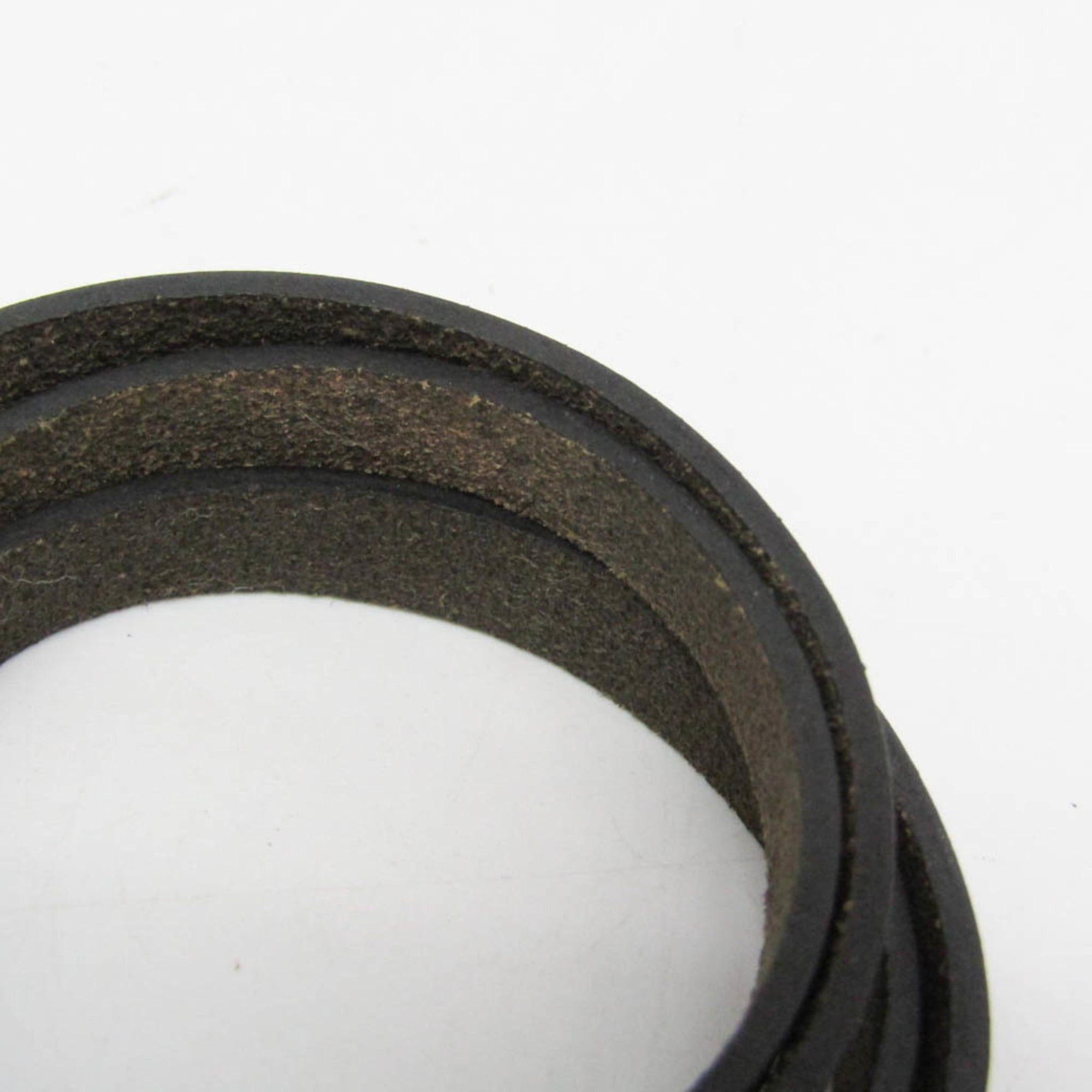 Hermes Hermes Hapi III Choker Leather,Metal Bangle Silver,Black Size ONE SIZE - 5 Thumbnail