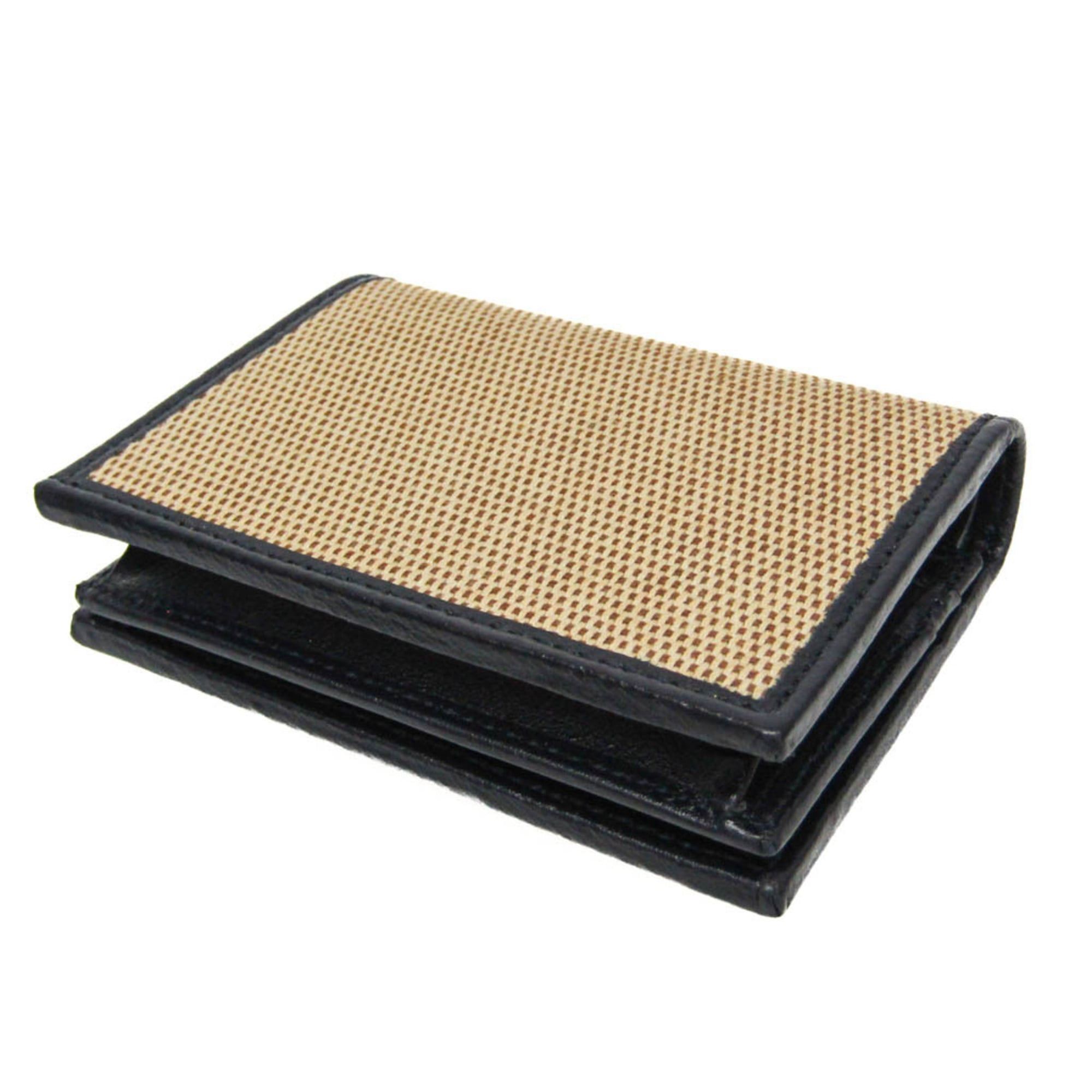 Gucci Gucci Horsebit 1955 Mini Wallet 621887 Women's Canvas,Leather Wallet (bi-fold) Beige,Black Size ONE SIZE - 3 Thumbnail