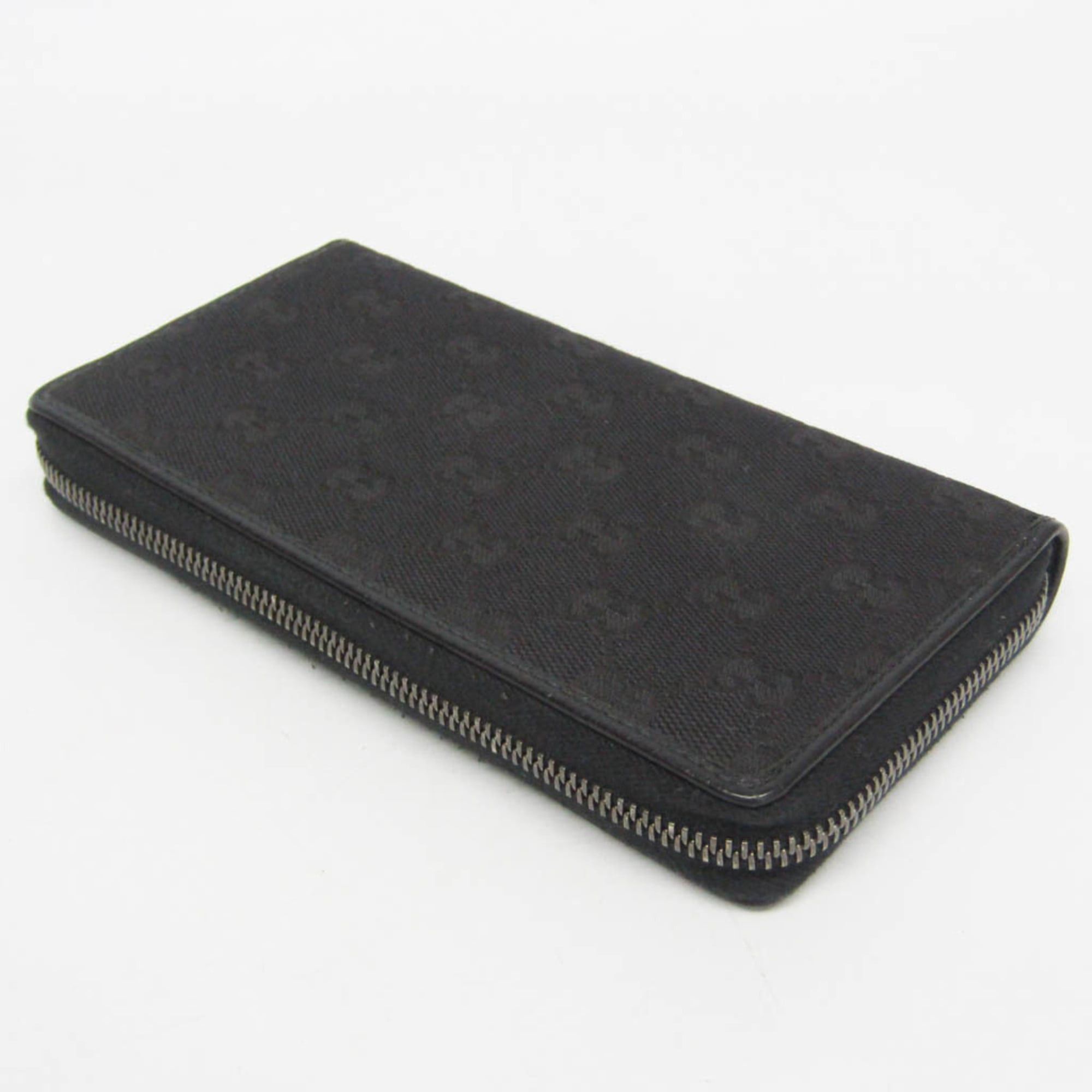 Gucci Gucci 307980 Women,Men GG Canvas,Leather Long Wallet (bi-fold) Black Size ONE SIZE - 7 Thumbnail