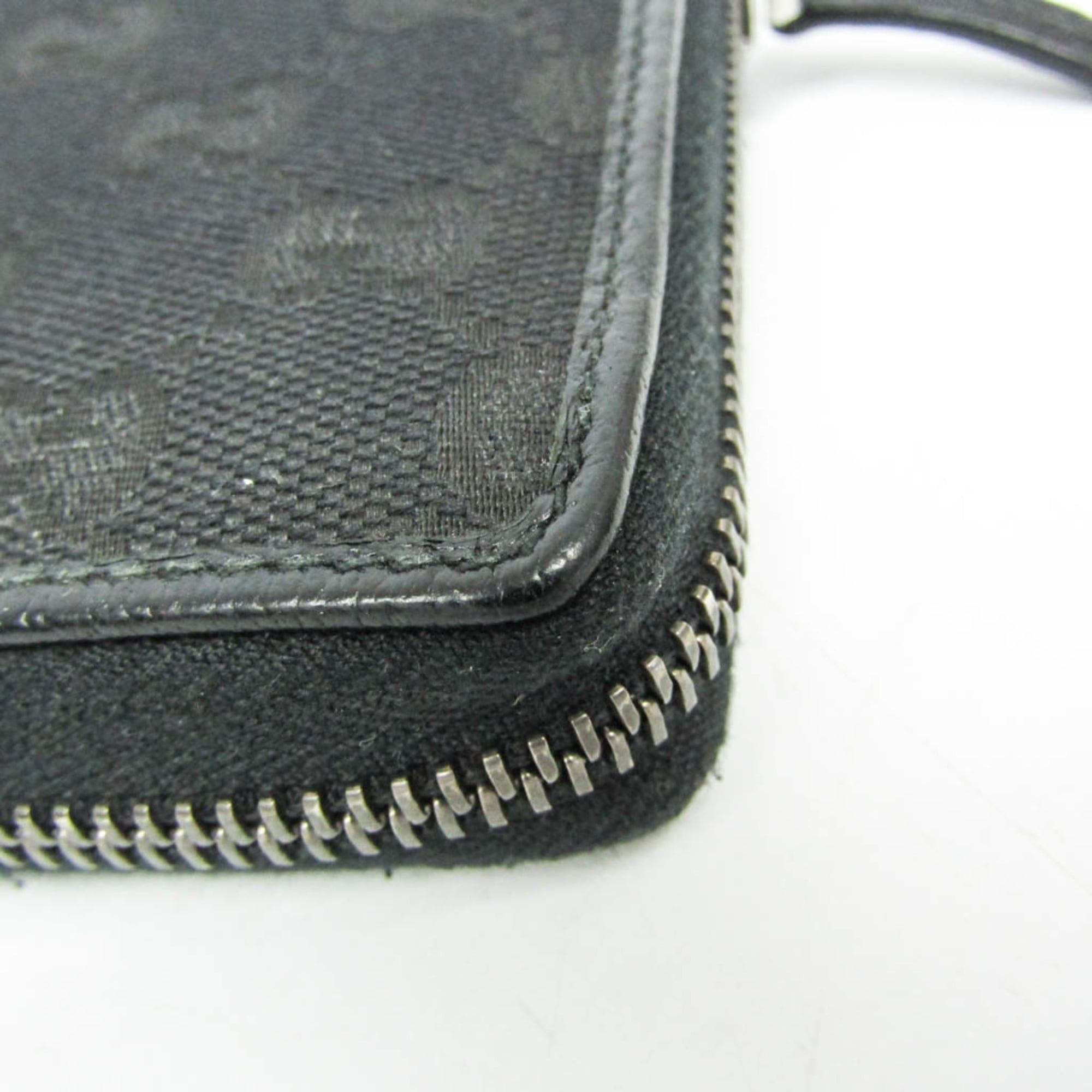 Gucci Gucci 307980 Women,Men GG Canvas,Leather Long Wallet (bi-fold) Black Size ONE SIZE - 10 Thumbnail