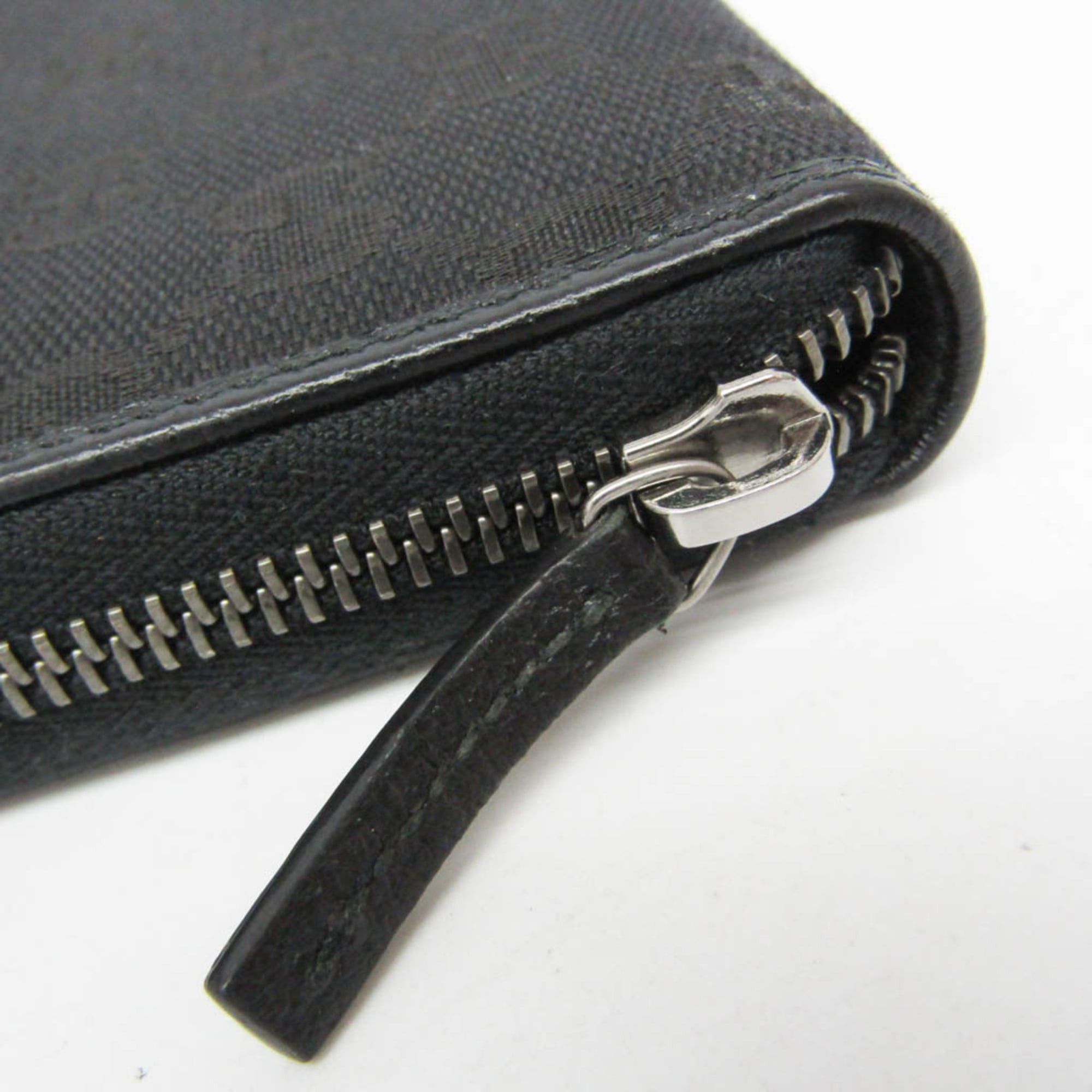 Gucci Gucci 307980 Women,Men GG Canvas,Leather Long Wallet (bi-fold) Black Size ONE SIZE - 11 Thumbnail