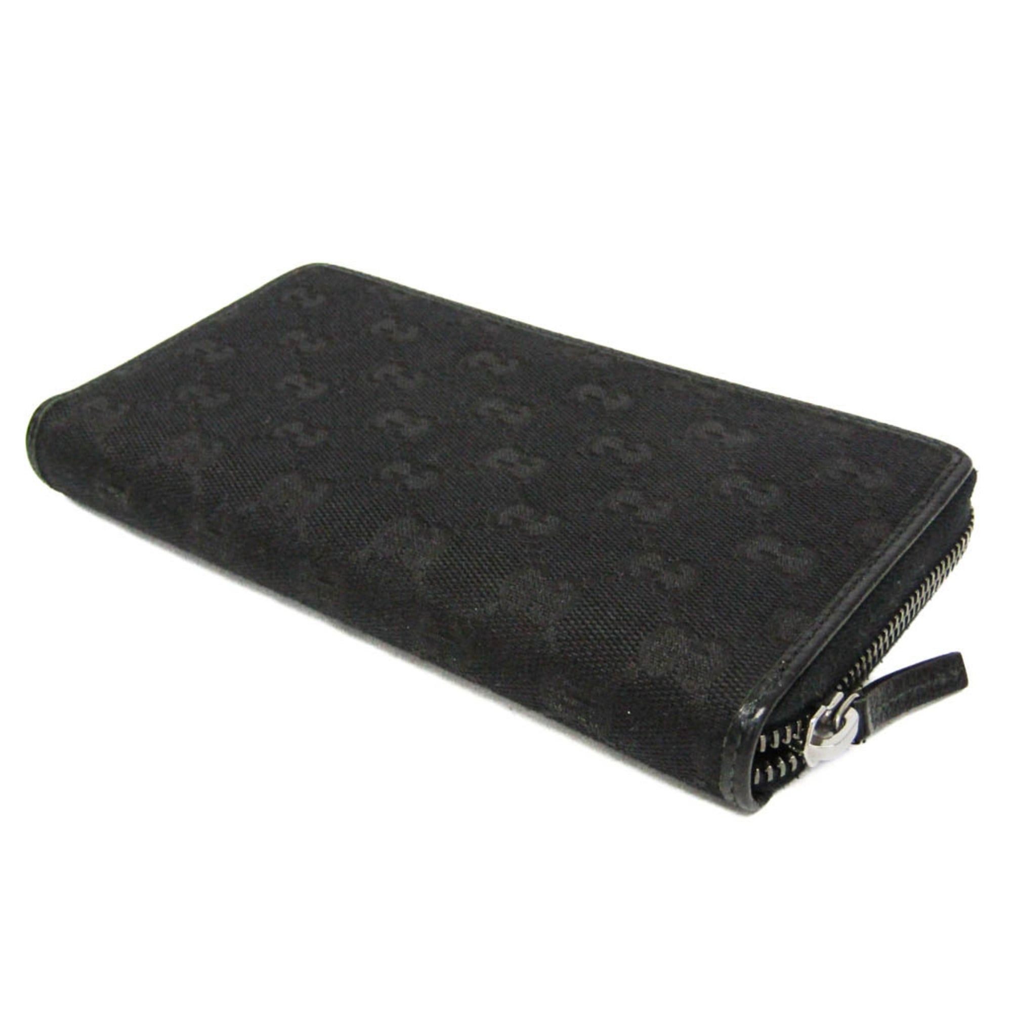 Gucci Gucci 307980 Women,Men GG Canvas,Leather Long Wallet (bi-fold) Black Size ONE SIZE - 3 Thumbnail