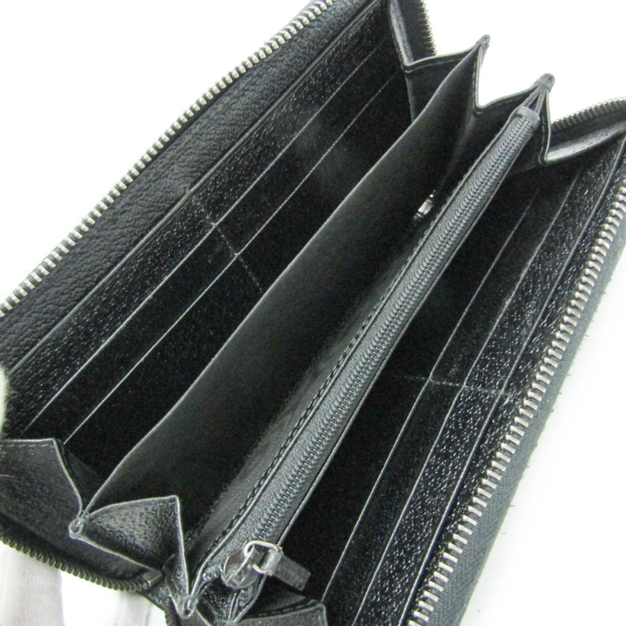 Gucci Gucci 307980 Women,Men GG Canvas,Leather Long Wallet (bi-fold) Black Size ONE SIZE - 4 Thumbnail