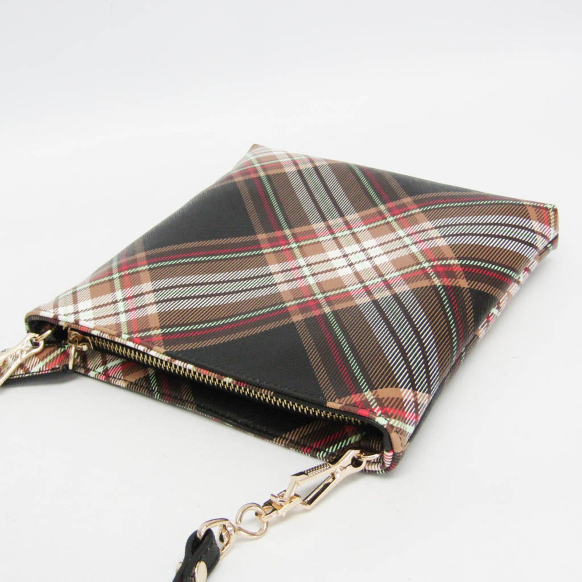 Vivienne Westwood Vivienne Westwood Derby Square 51160005 Women's PVC Shoulder Bag Brown Size ONE SIZE - 7 Thumbnail