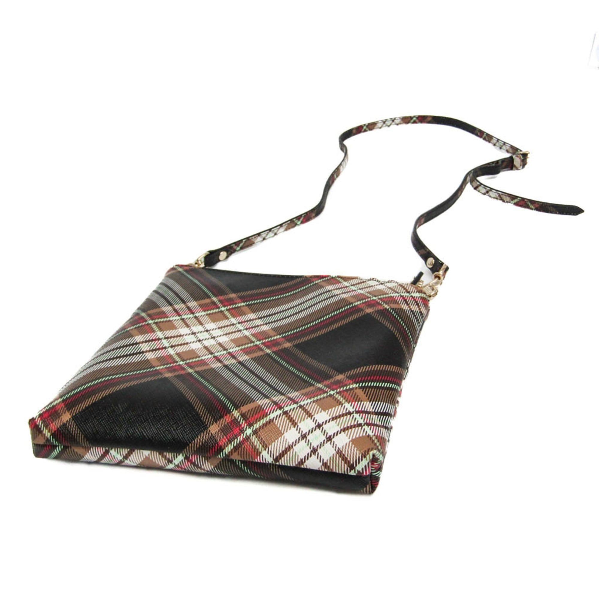 Vivienne Westwood Vivienne Westwood Derby Square 51160005 Women's PVC Shoulder Bag Brown Size ONE SIZE - 3 Thumbnail