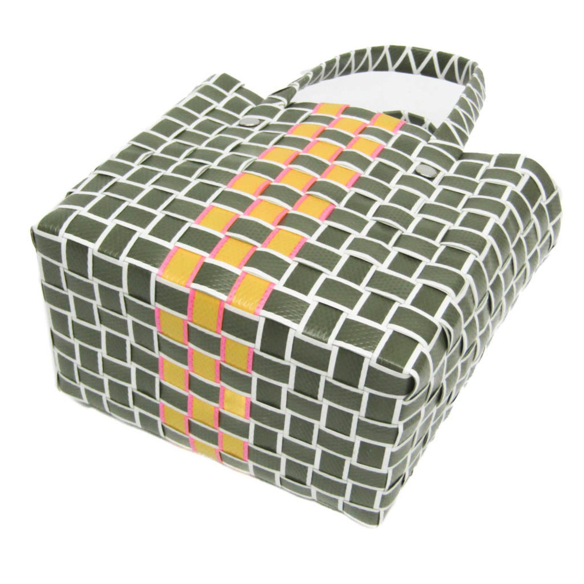 Marni Marni Micro Basket Bag MW55F Women's Polypropylene,Leather Handbag Khaki,Yellow Size ONE SIZE - 3 Thumbnail