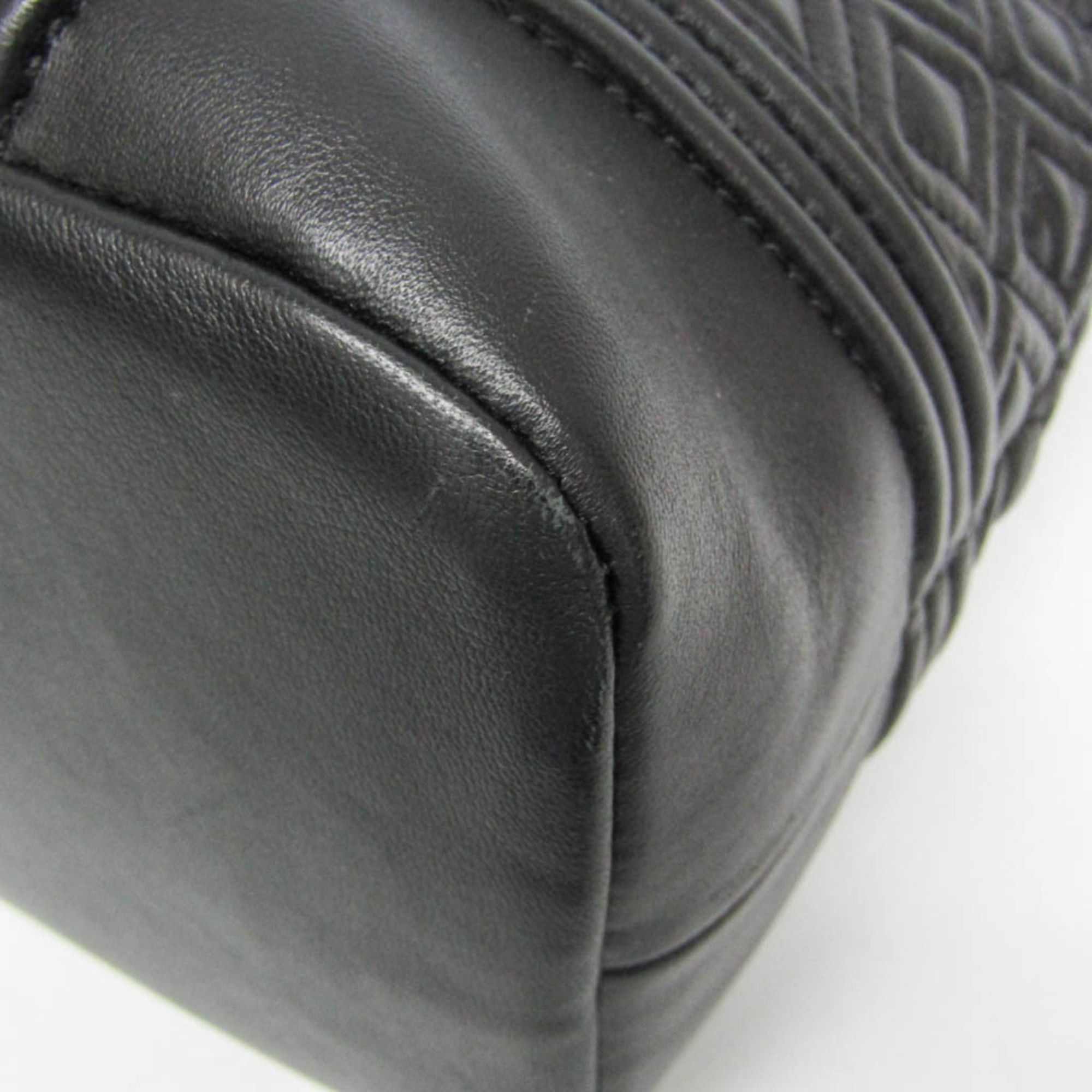 Tory Burch Tory Burch Quilted Chain Shoulder Bag Women's Leather Tote Bag Black Size ONE SIZE - 6 Thumbnail