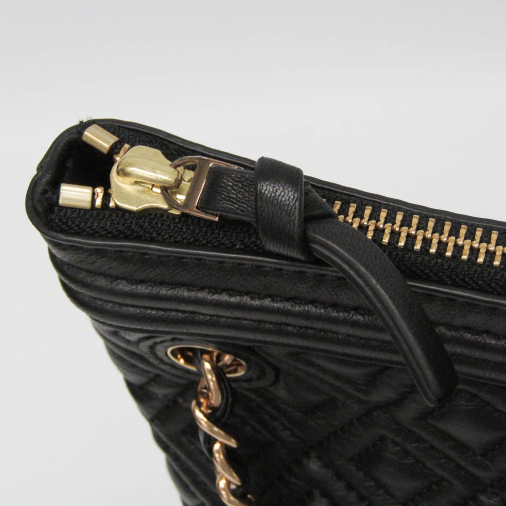 Tory Burch Tory Burch Quilted Chain Shoulder Bag Women's Leather Tote Bag Black Size ONE SIZE - 12 Thumbnail
