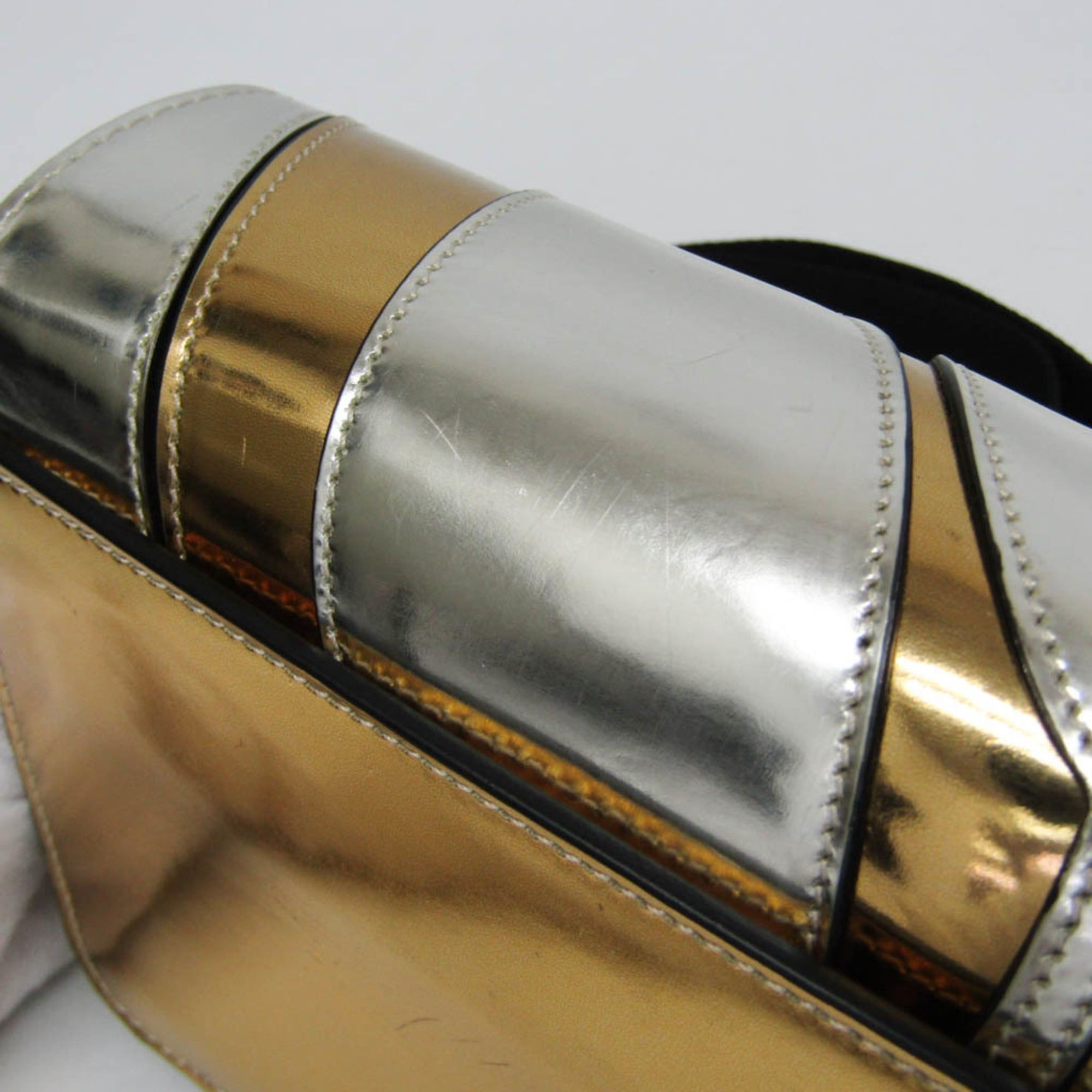 Marni Marni Trunk Mini Bag Women's Leather Shoulder Bag Gold,Silver Size ONE SIZE - 9 Thumbnail