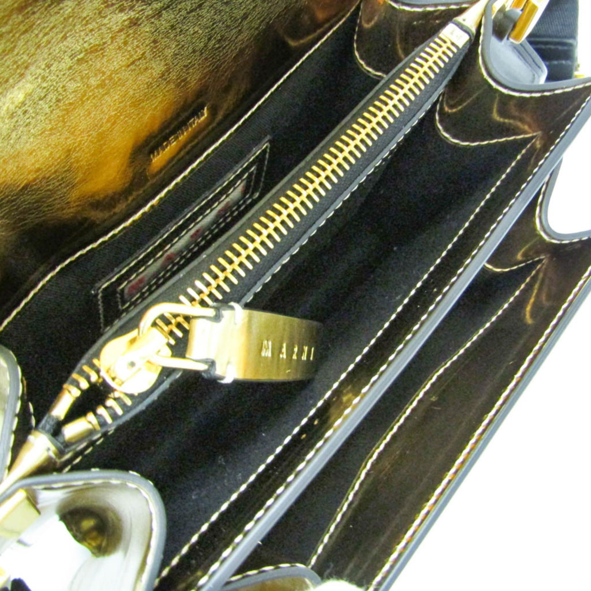 Marni Marni Trunk Mini Bag Women's Leather Shoulder Bag Gold,Silver Size ONE SIZE - 4 Thumbnail