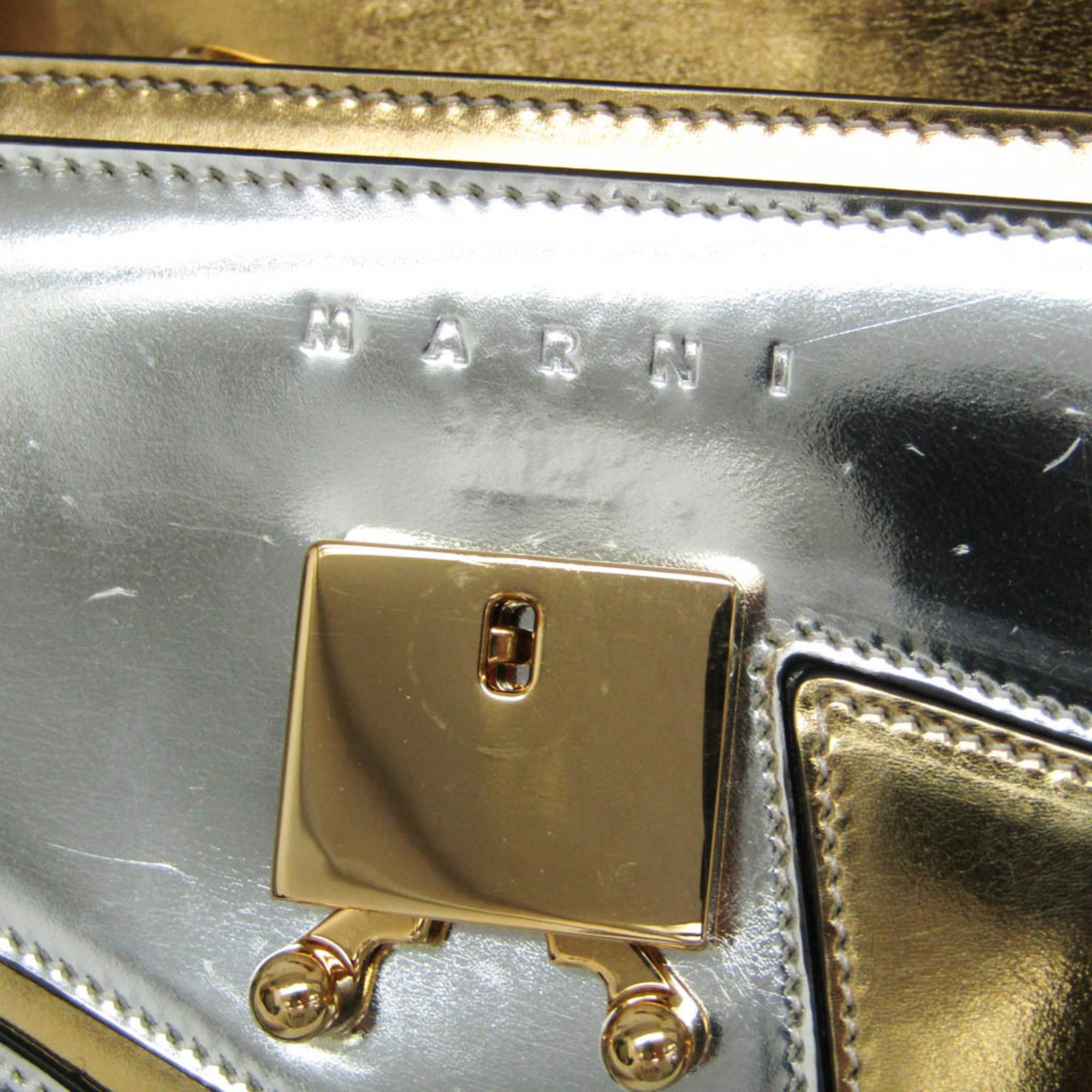 Marni Marni Trunk Mini Bag Women's Leather Shoulder Bag Gold,Silver Size ONE SIZE - 12 Thumbnail