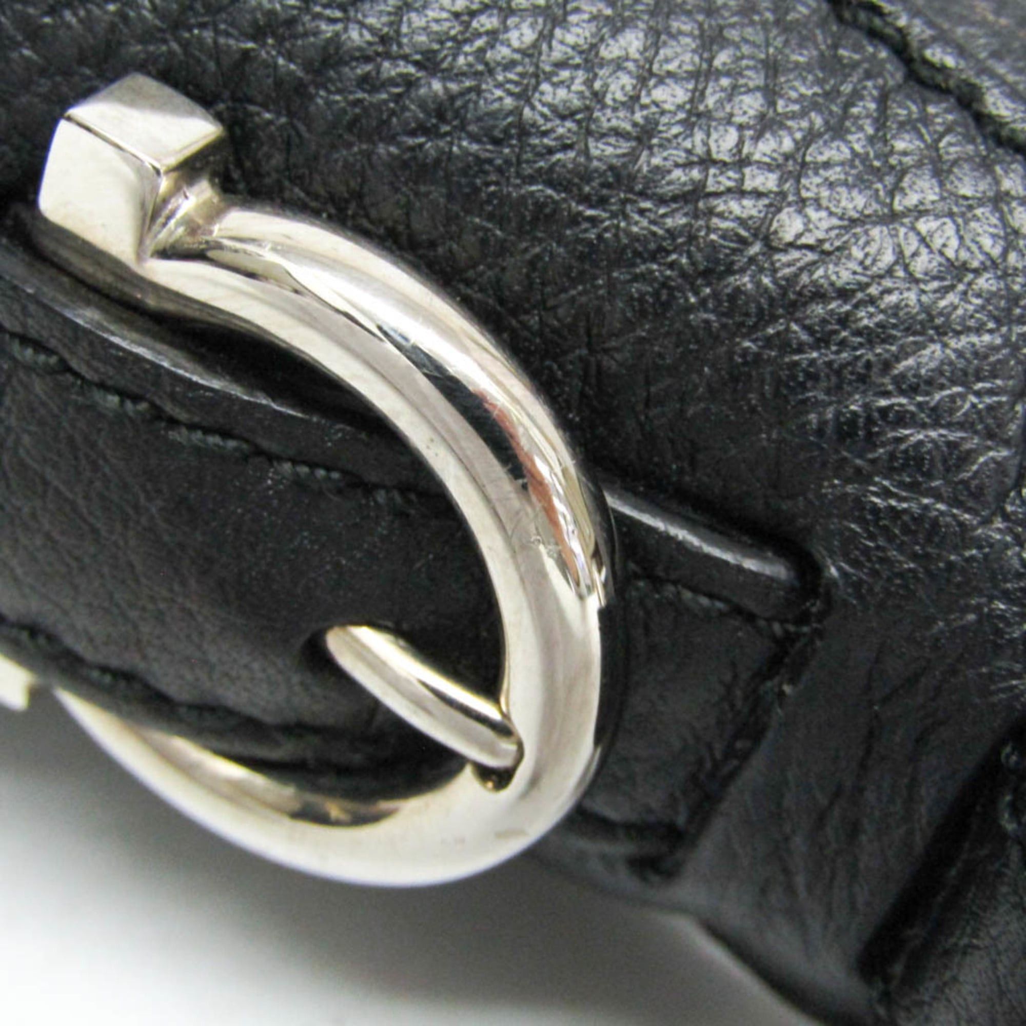 Salvatore Ferragamo Salvatore Ferragamo Gancini One-shoulder Bag GG-21 D205 Women's Leather Shoulder Bag Black Size ONE SIZE - 7 Thumbnail