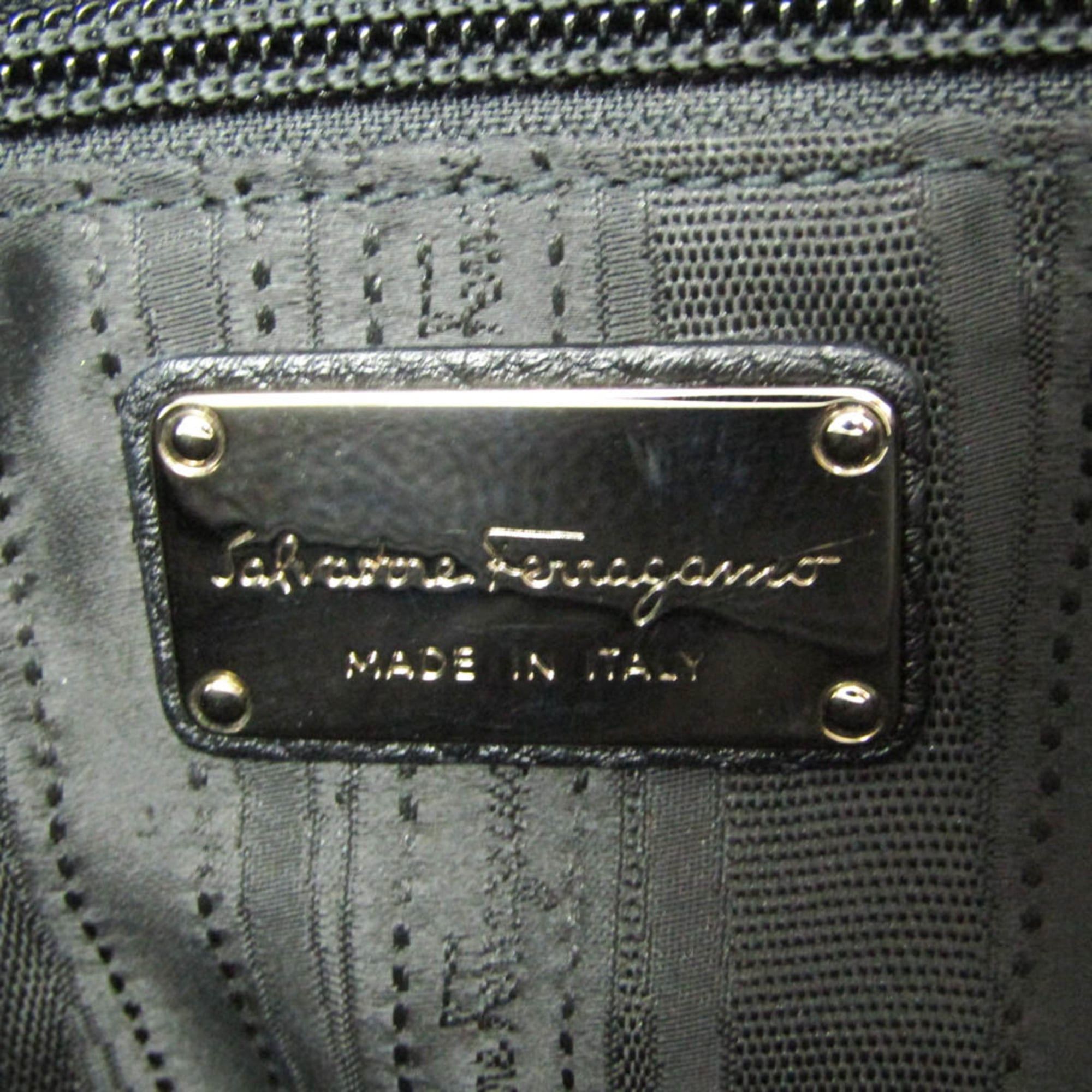Salvatore Ferragamo Salvatore Ferragamo Gancini One-shoulder Bag GG-21 D205 Women's Leather Shoulder Bag Black Size ONE SIZE - 11 Thumbnail