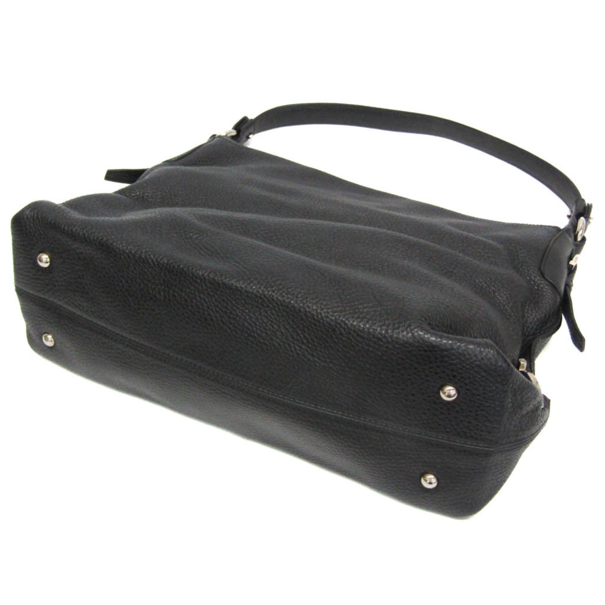 Salvatore Ferragamo Salvatore Ferragamo Gancini One-shoulder Bag GG-21 D205 Women's Leather Shoulder Bag Black Size ONE SIZE - 2 Thumbnail
