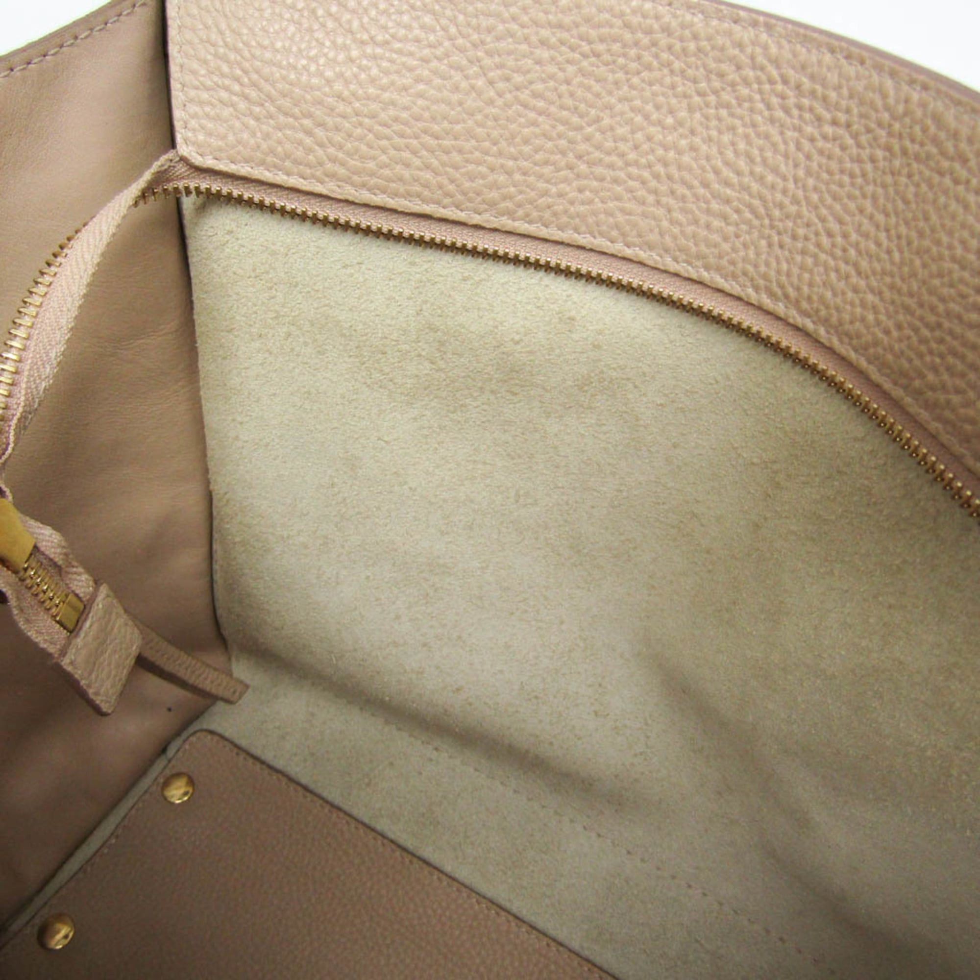 Salvatore Ferragamo Salvatore Ferragamo Gancini GG-21 F216 Women's Leather Tote Bag Light Beige Size ONE SIZE - 16 Thumbnail