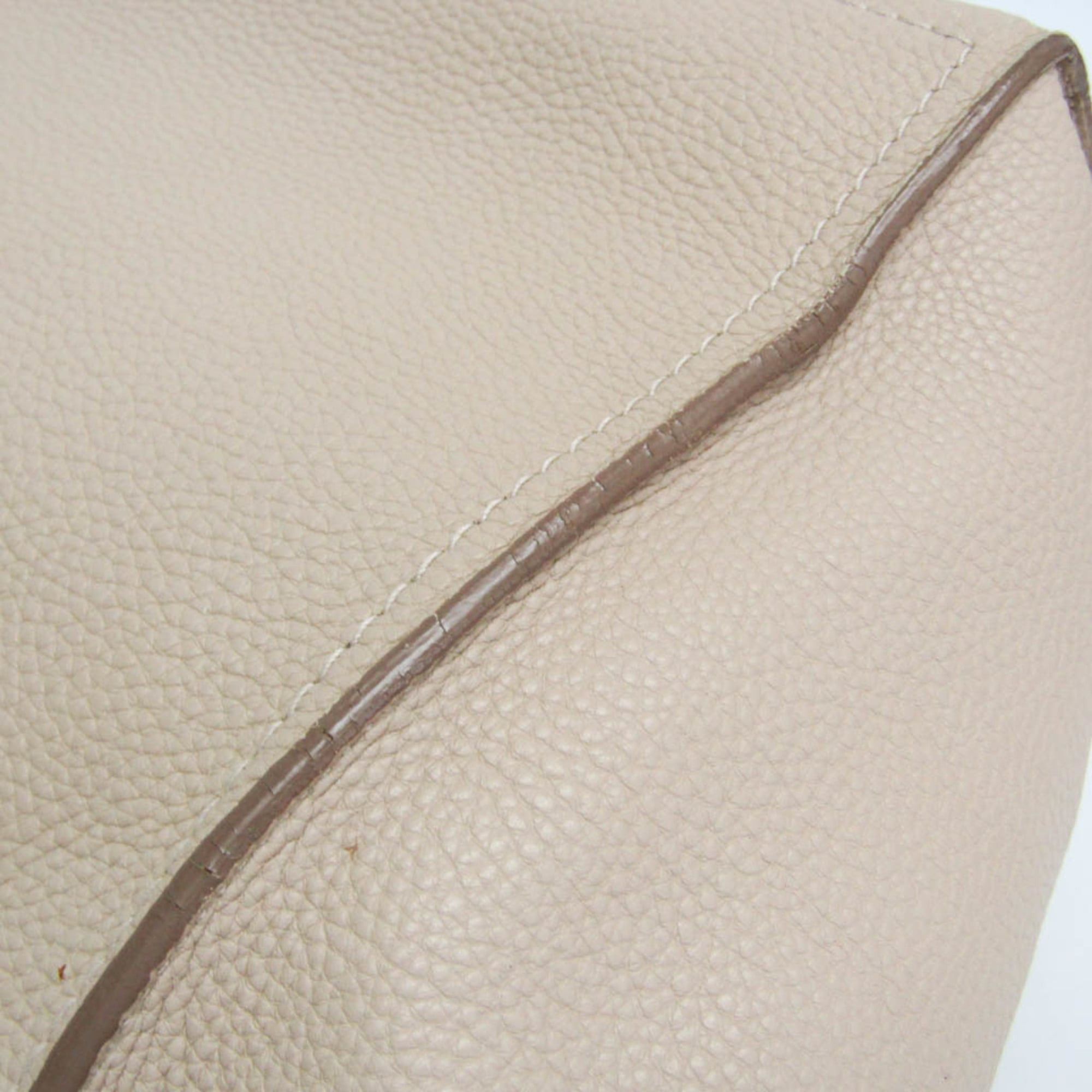 Salvatore Ferragamo Salvatore Ferragamo Gancini GG-21 F216 Women's Leather Tote Bag Light Beige Size ONE SIZE - 8 Thumbnail