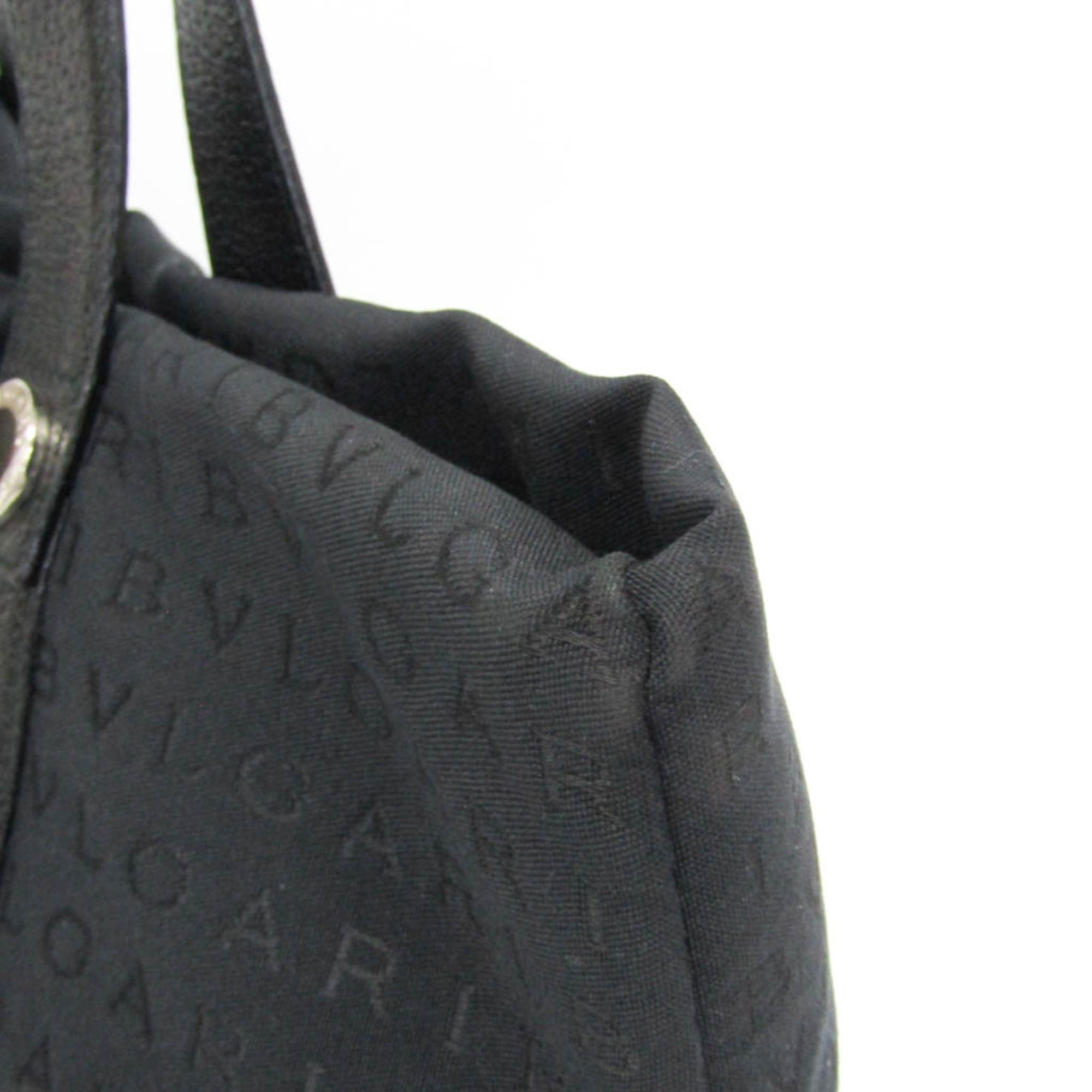Bvlgari Bvlgari Logomania Women's Canvas,Leather Handbag Black Size ONE SIZE - 11 Thumbnail