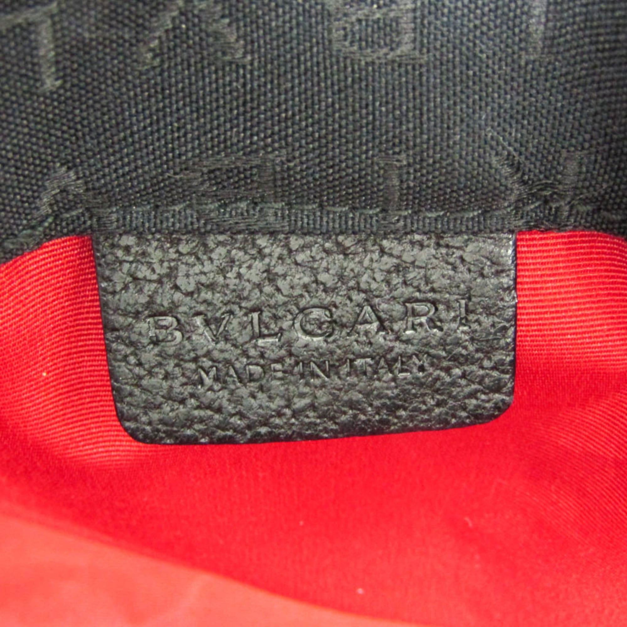 Bvlgari Bvlgari Logomania Women's Canvas,Leather Handbag Black Size ONE SIZE - 16 Thumbnail