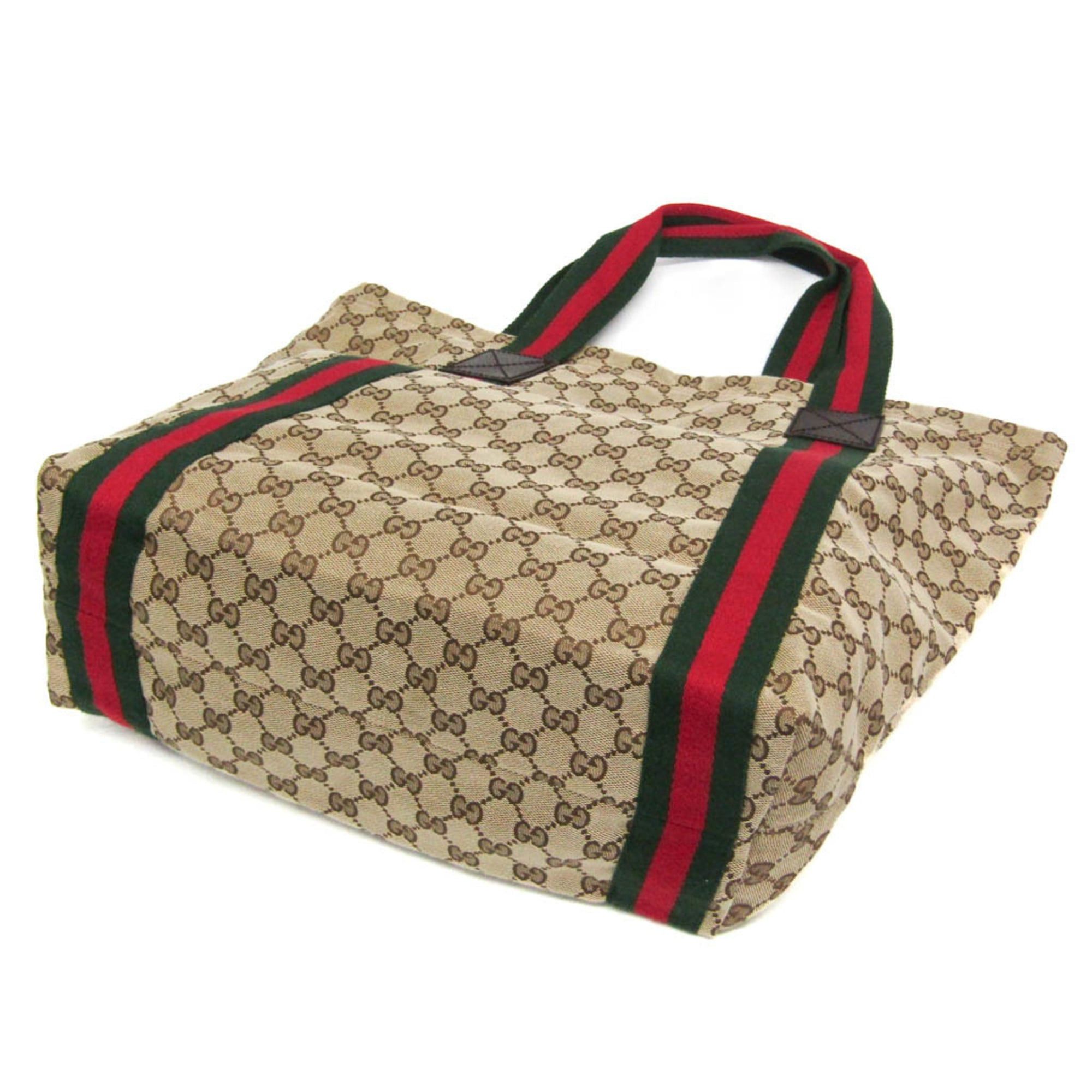 Gucci Gucci GG Canvas Sherry Line 189669 Men,Women GG Canvas,Leather Tote Bag Size ONE SIZE - 2 Thumbnail
