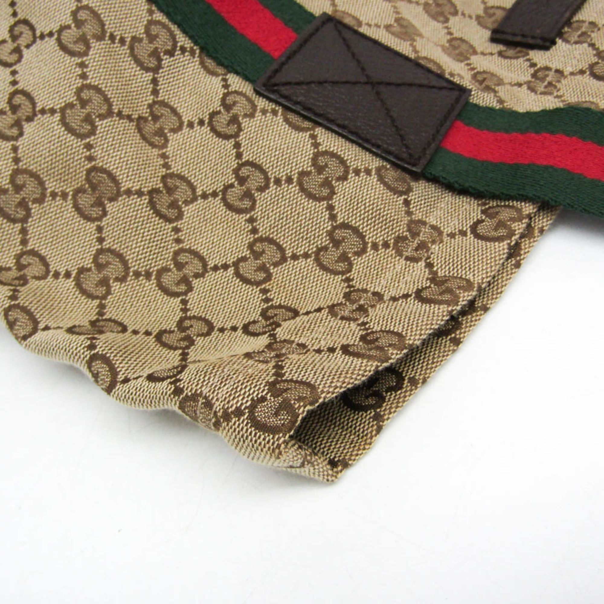 Gucci Gucci GG Canvas Sherry Line 189669 Men,Women GG Canvas,Leather Tote Bag Size ONE SIZE - 6 Thumbnail