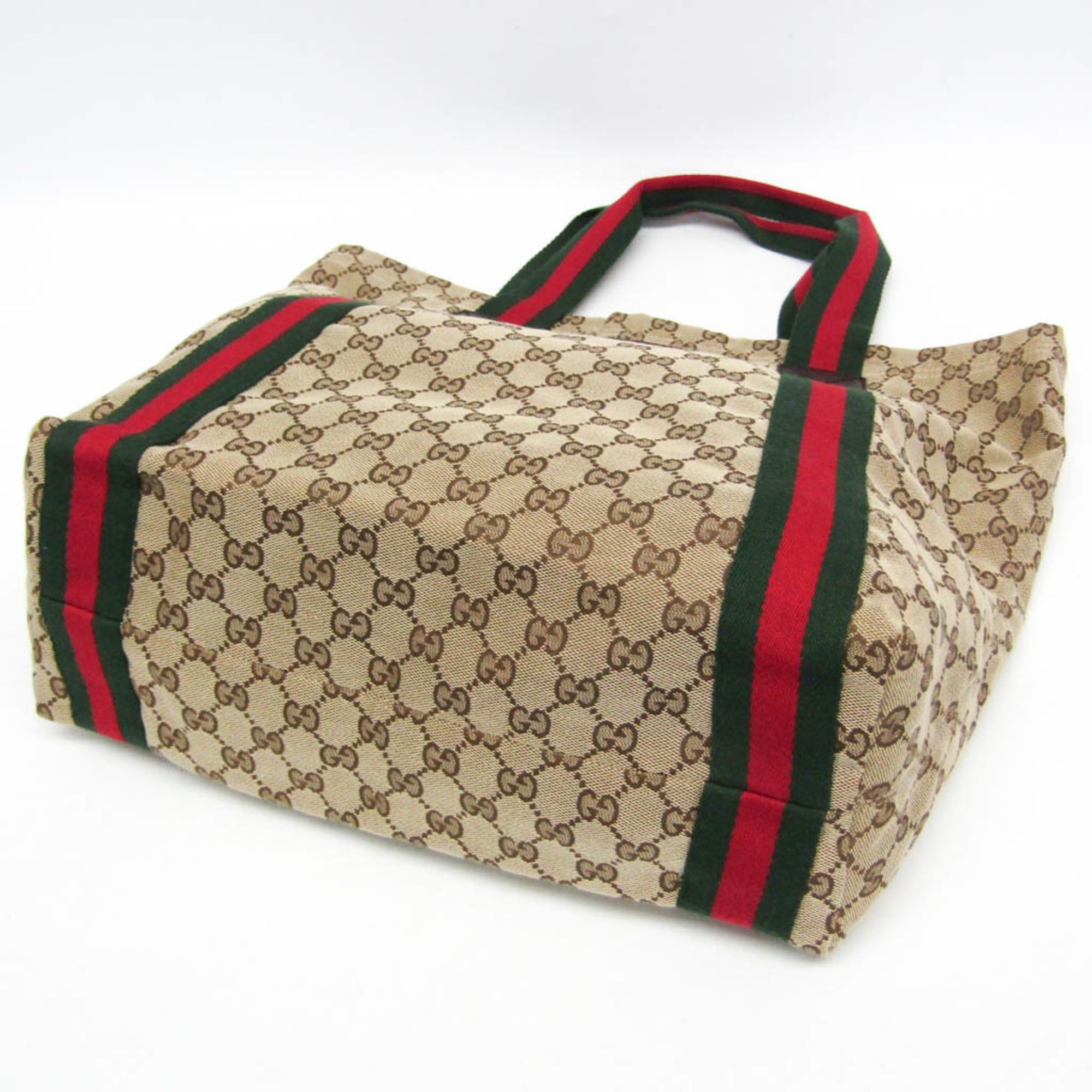 Gucci Gucci GG Canvas Sherry Line 189669 Men,Women GG Canvas,Leather Tote Bag Size ONE SIZE - 7 Thumbnail