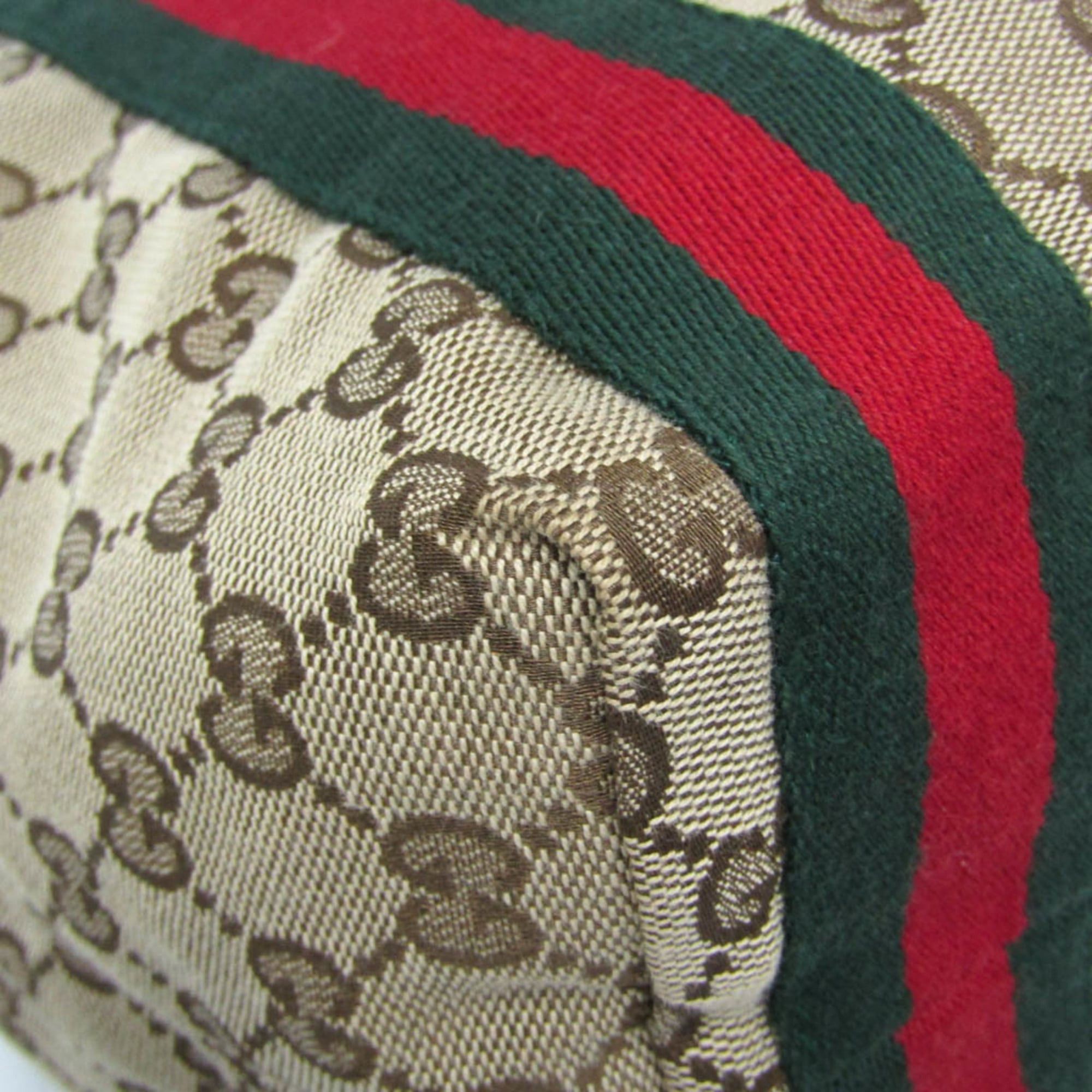 Gucci Gucci GG Canvas Sherry Line 189669 Men,Women GG Canvas,Leather Tote Bag Size ONE SIZE - 4 Thumbnail