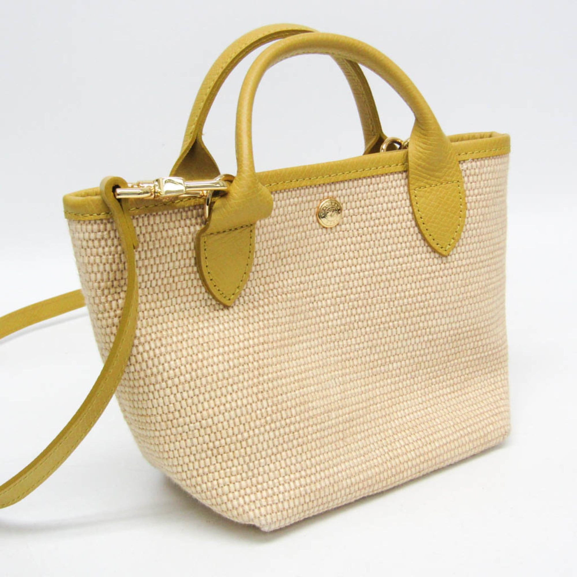 Longchamp Longchamp Le Pliage Saint-Tropez XS 10162HYT452 Women's Polyamide,Leather Shoulder Bag Light Beige,Yellow Size ONE SIZE - 5 Thumbnail