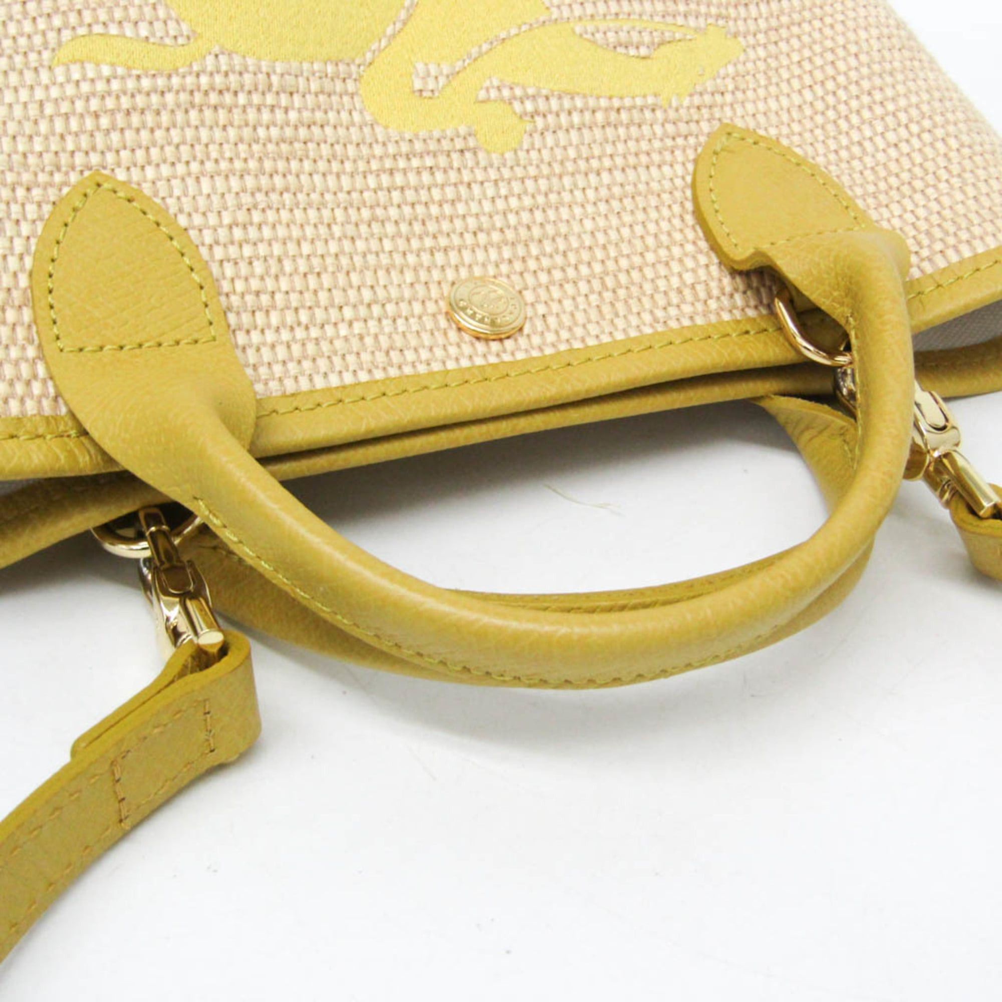 Longchamp Longchamp Le Pliage Saint-Tropez XS 10162HYT452 Women's Polyamide,Leather Shoulder Bag Light Beige,Yellow Size ONE SIZE - 8 Thumbnail