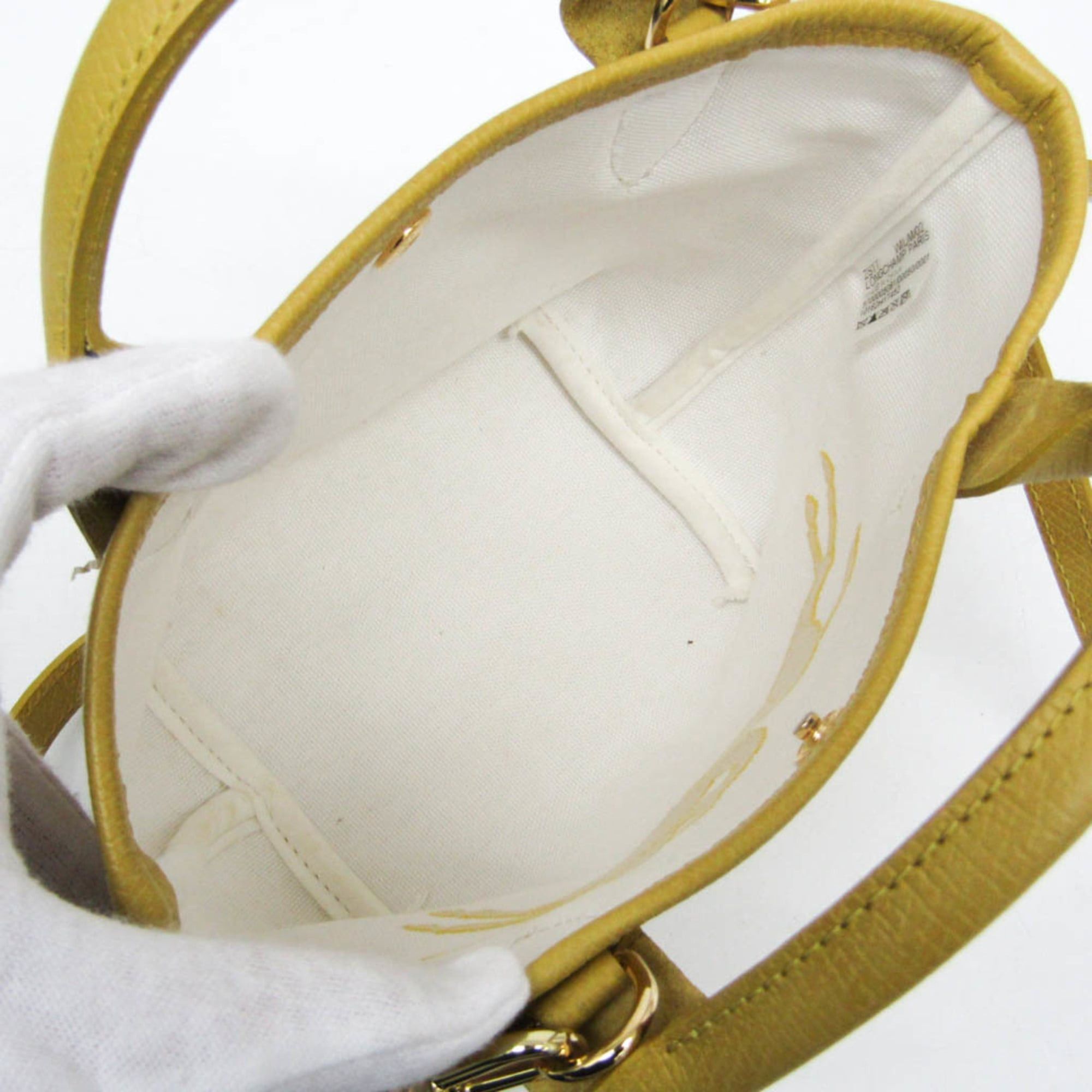 Longchamp Longchamp Le Pliage Saint-Tropez XS 10162HYT452 Women's Polyamide,Leather Shoulder Bag Light Beige,Yellow Size ONE SIZE - 3 Thumbnail