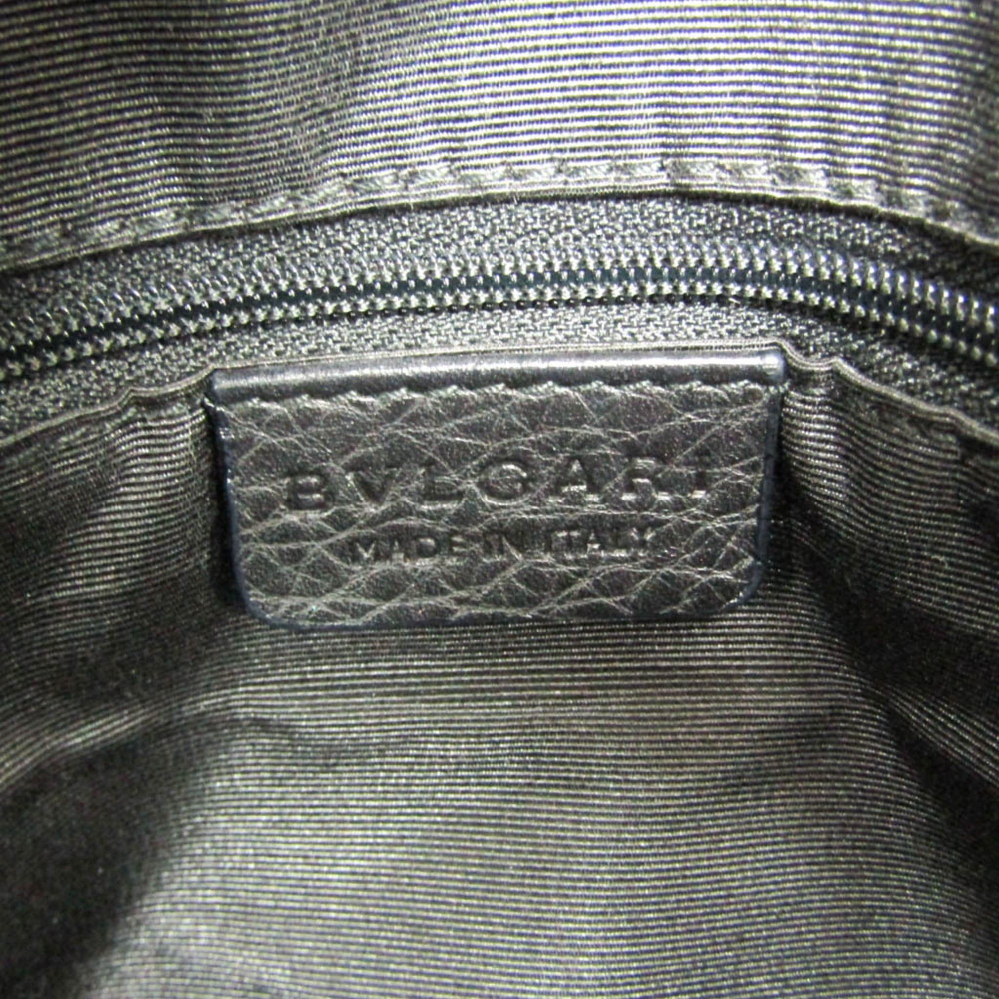 Bvlgari Bvlgari Logomania Women's Canvas,Leather Handbag Black Size ONE SIZE - 16 Thumbnail