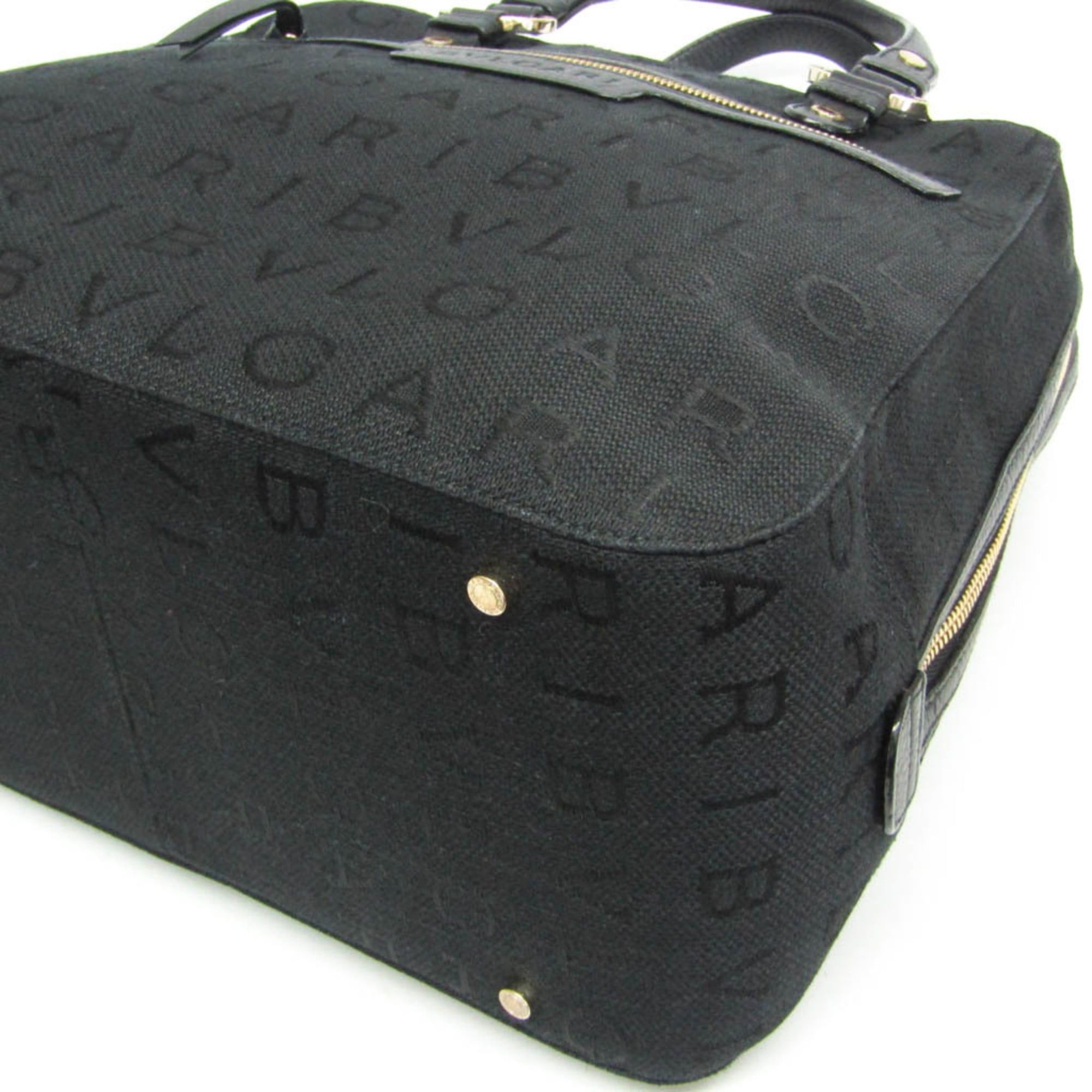 Bvlgari Bvlgari Logomania Women's Canvas,Leather Handbag Black Size ONE SIZE - 5 Thumbnail