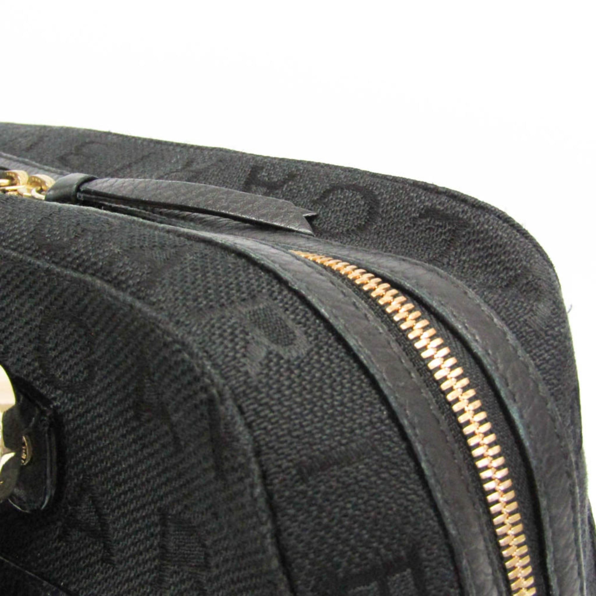 Bvlgari Bvlgari Logomania Women's Canvas,Leather Handbag Black Size ONE SIZE - 9 Thumbnail