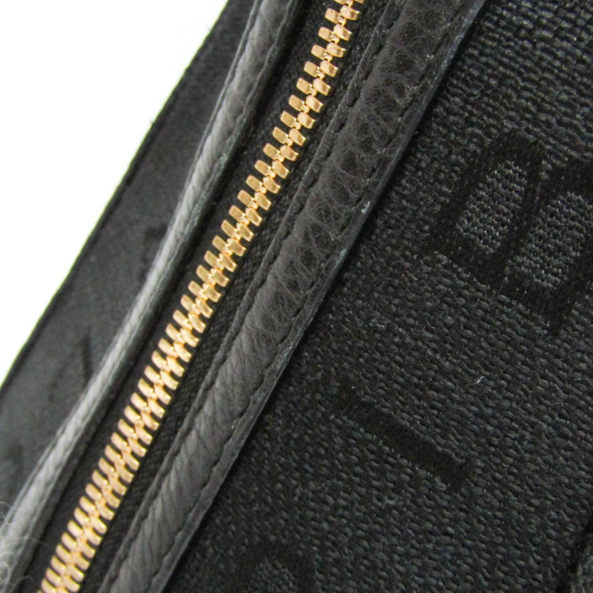 Bvlgari Bvlgari Logomania Women's Canvas,Leather Handbag Black Size ONE SIZE - 8 Thumbnail