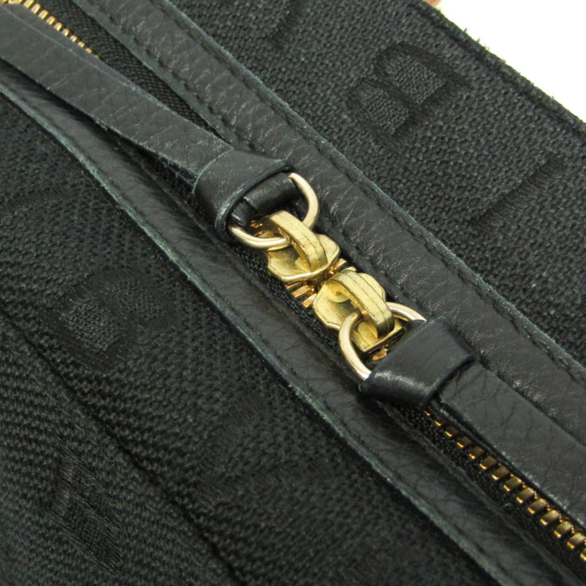 Bvlgari Bvlgari Logomania Women's Canvas,Leather Handbag Black Size ONE SIZE - 10 Thumbnail