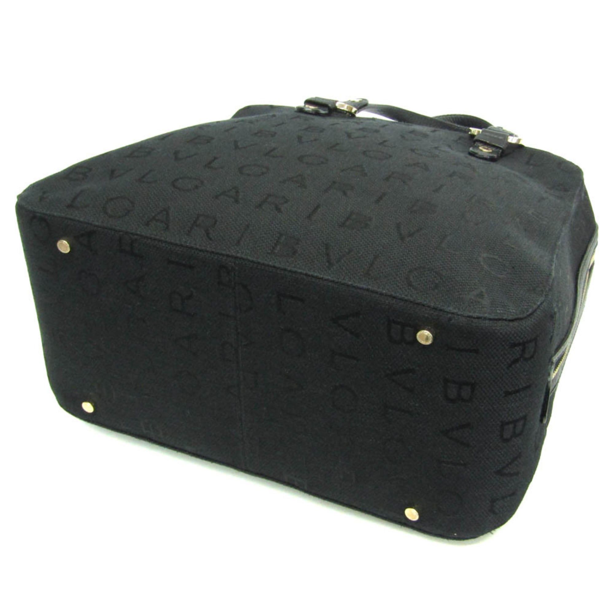 Bvlgari Bvlgari Logomania Women's Canvas,Leather Handbag Black Size ONE SIZE - 2 Thumbnail