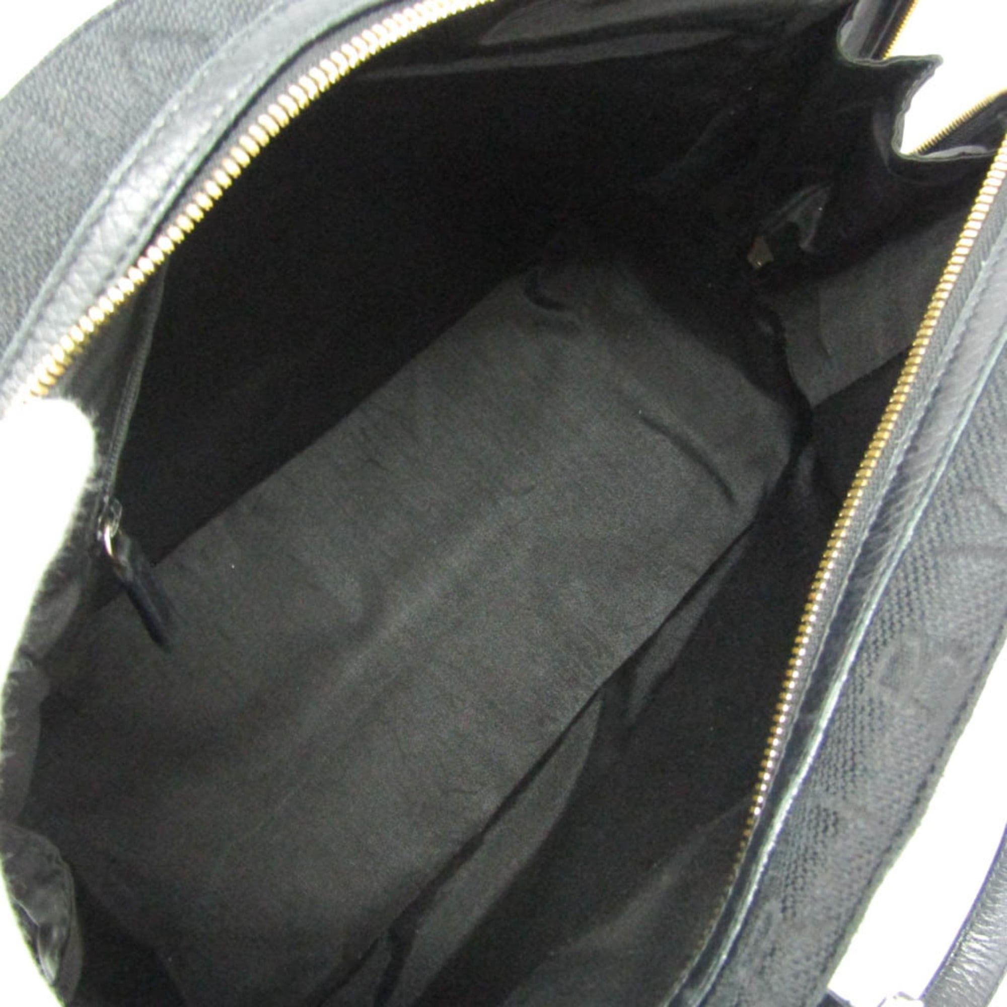 Bvlgari Bvlgari Logomania Women's Canvas,Leather Handbag Black Size ONE SIZE - 3 Thumbnail