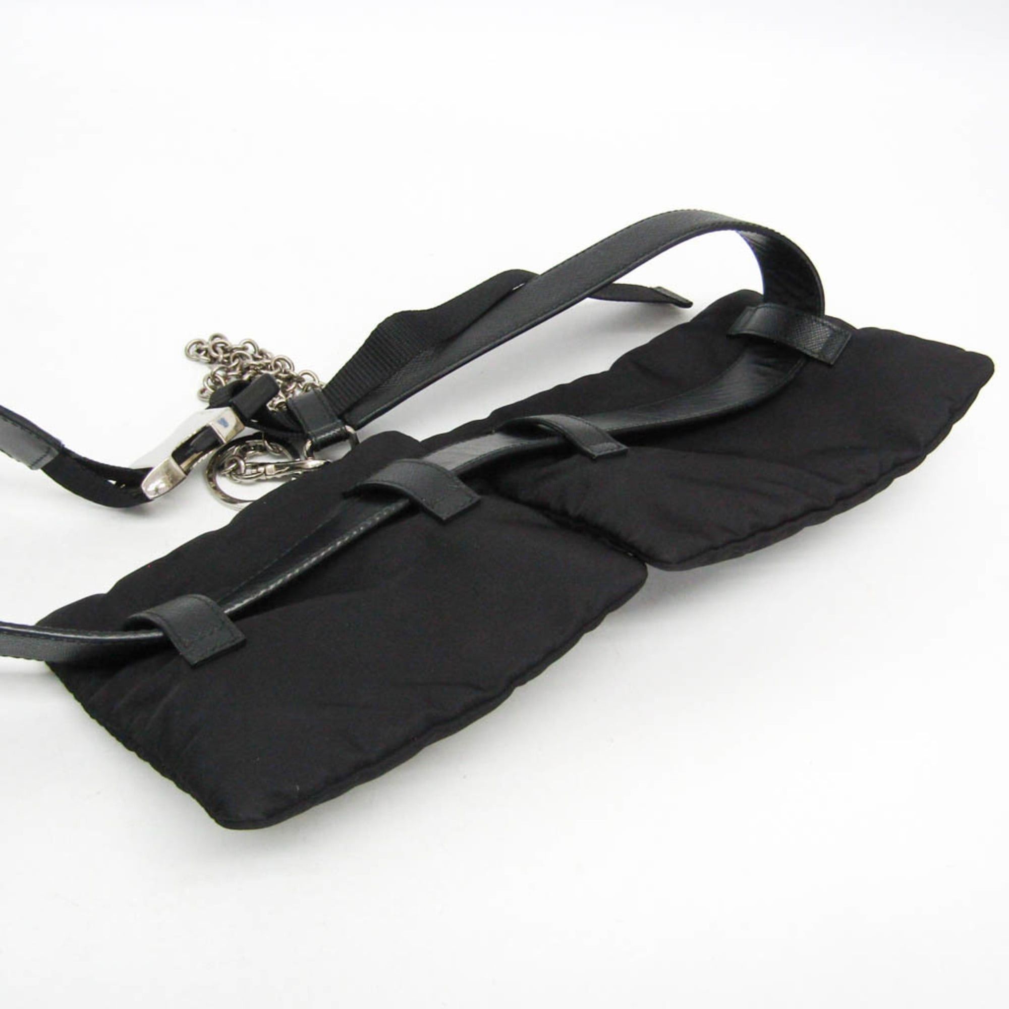 Prada Prada Tessuto Belt Pouch Men,Women Leather Fanny Pack Black Size ONE SIZE - 7 Thumbnail