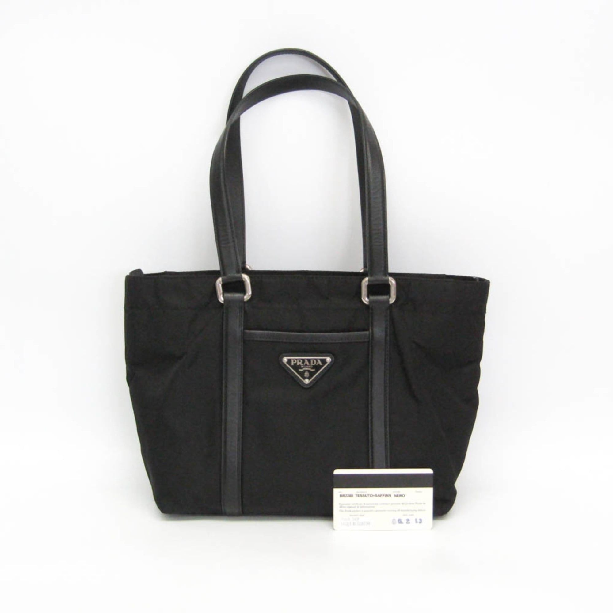 Prada Prada TESSUTO SAFFIAN BR2288 Men,Women Nylon,Leather Tote Bag Black,Nero Size ONE SIZE - 2 Thumbnail