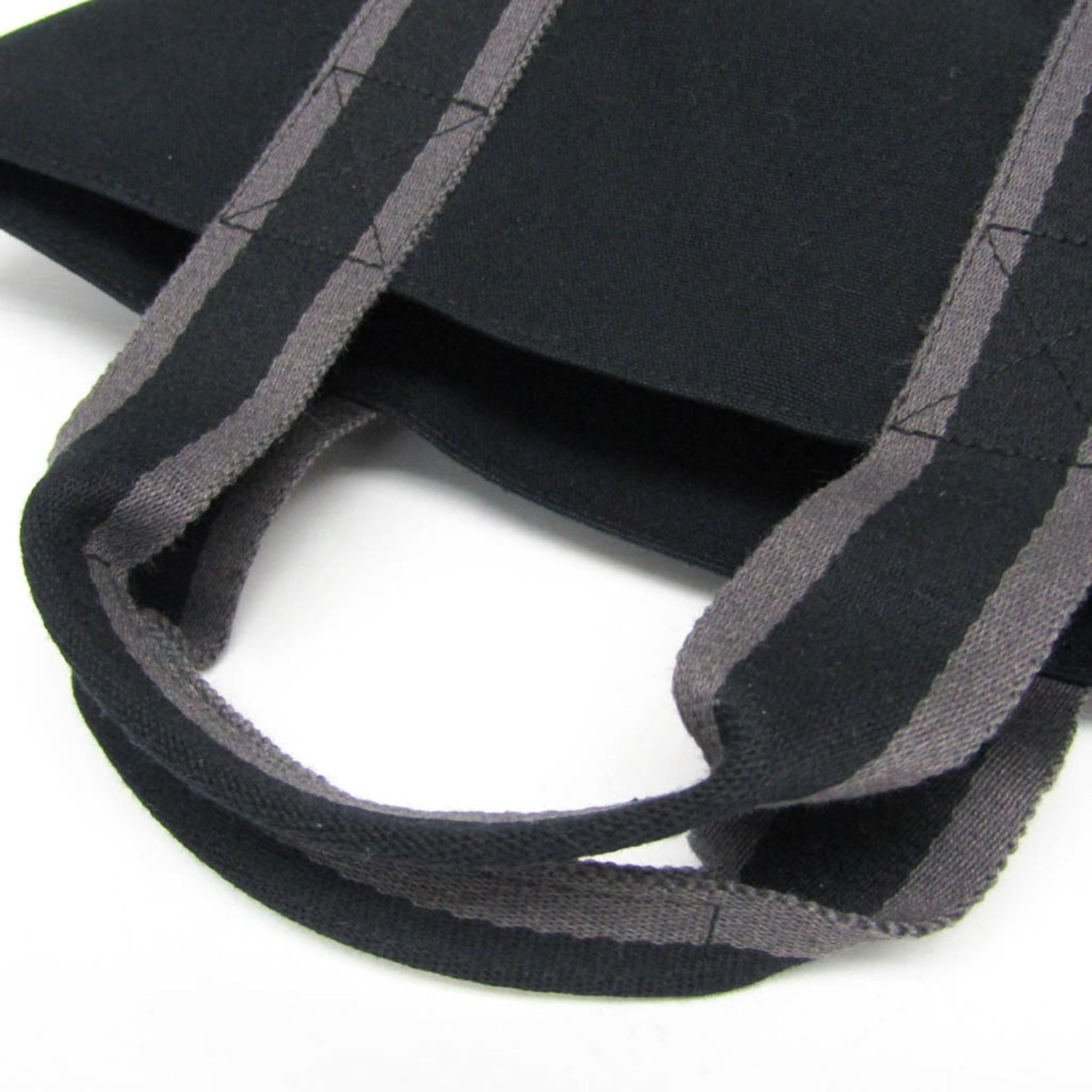 Hermes Hermes Fourre Tout Cabas Women,Men Cotton Canvas Tote Bag Black Size ONE SIZE - 9 Thumbnail