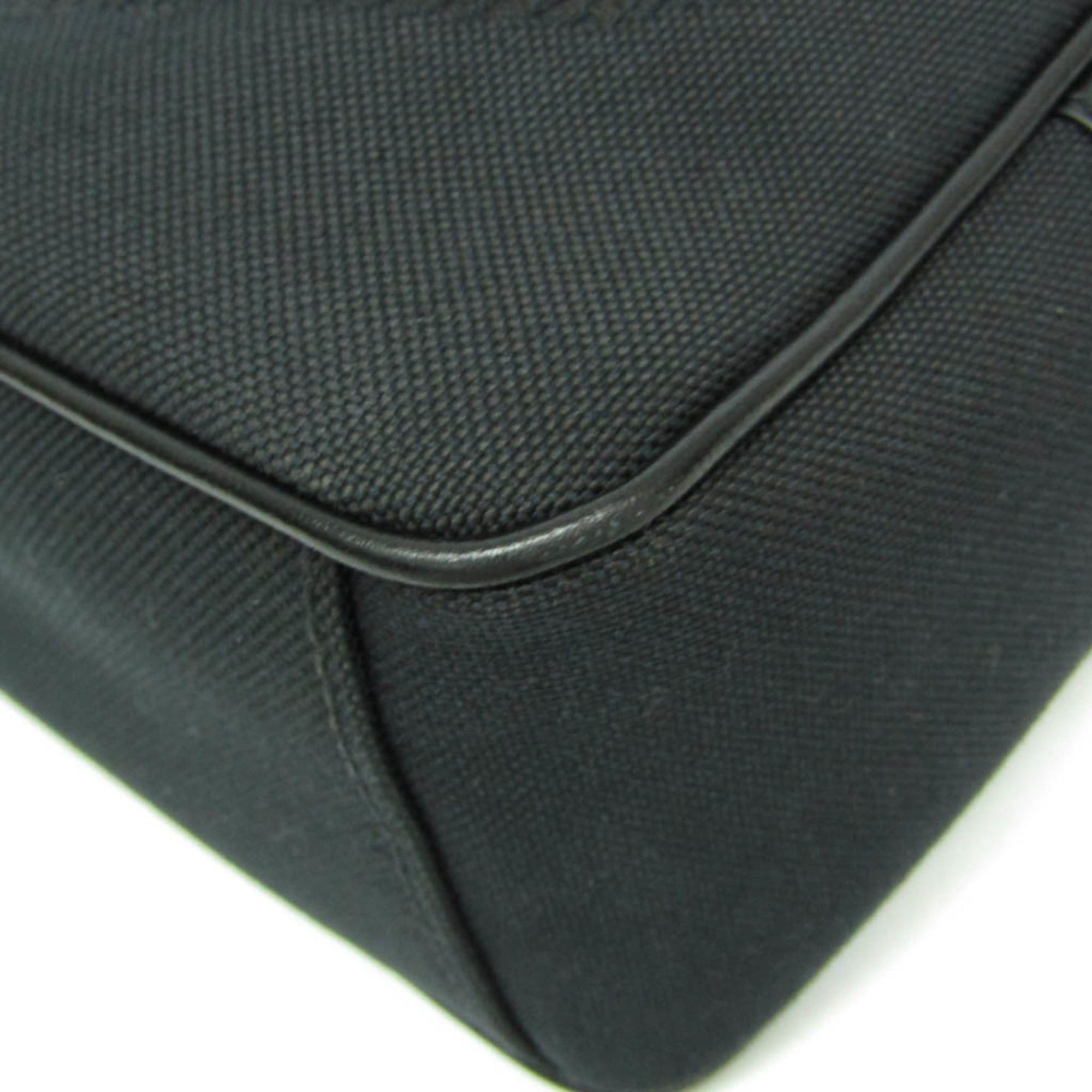 Prada Prada LOGO JACQUARD 1BH089 Women's Jacquard,Leather Shoulder Bag Black Size ONE SIZE - 6 Thumbnail