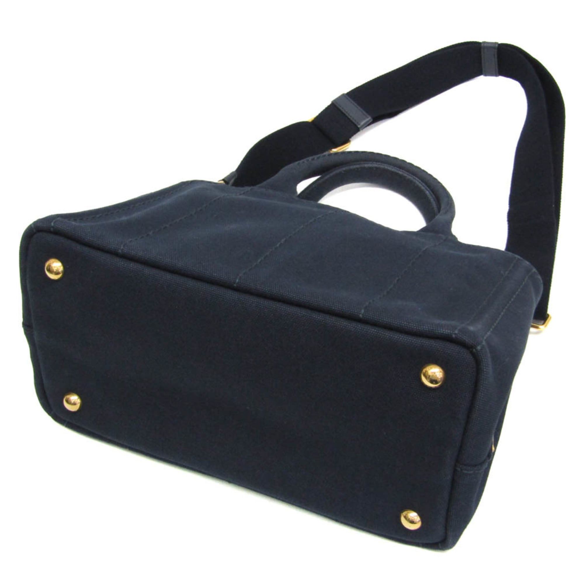 Prada Prada Canapa Women's Canvas Shoulder Bag,Tote Bag Dark Navy Size ONE SIZE - 3 Thumbnail