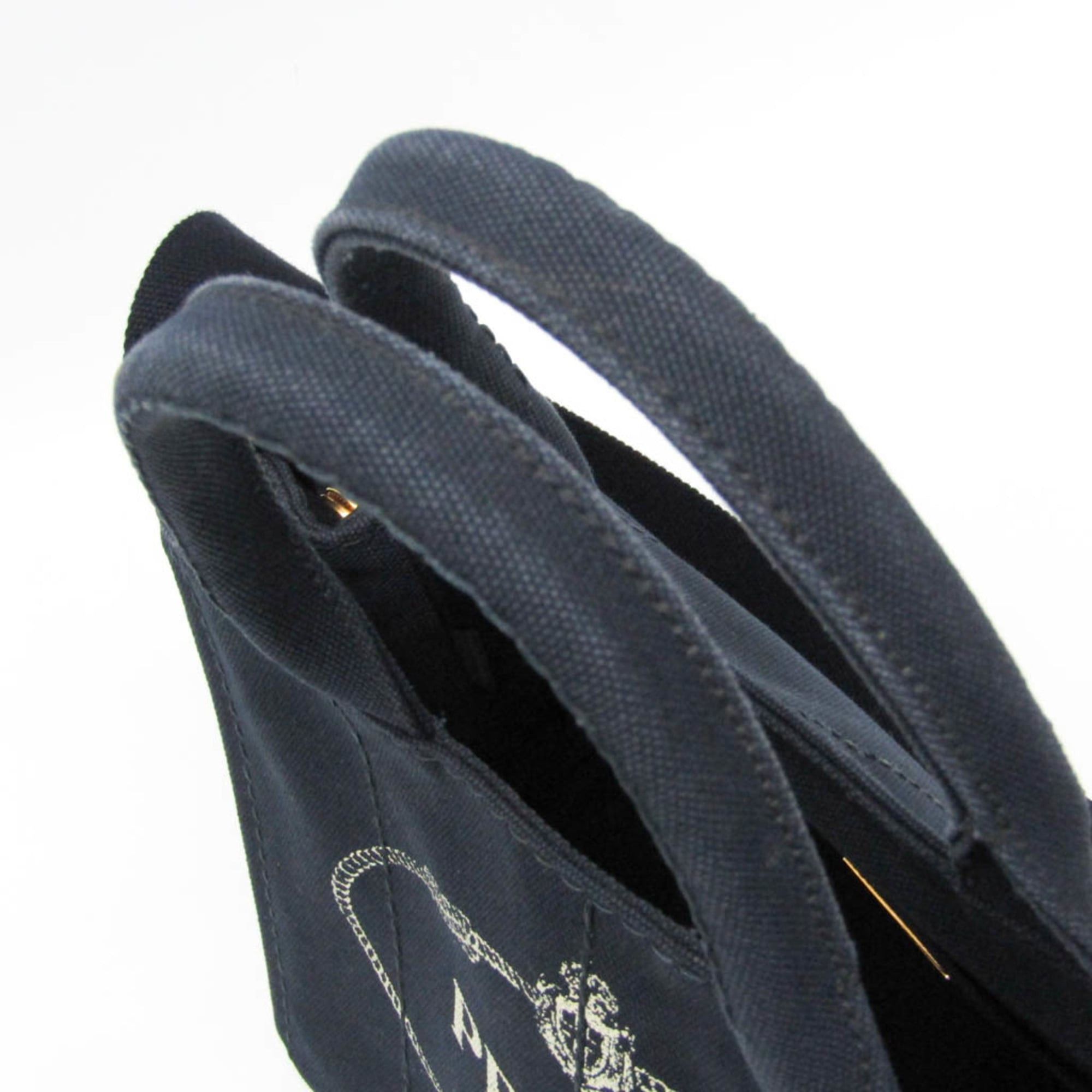 Prada Prada Canapa Women's Canvas Shoulder Bag,Tote Bag Dark Navy Size ONE SIZE - 8 Thumbnail