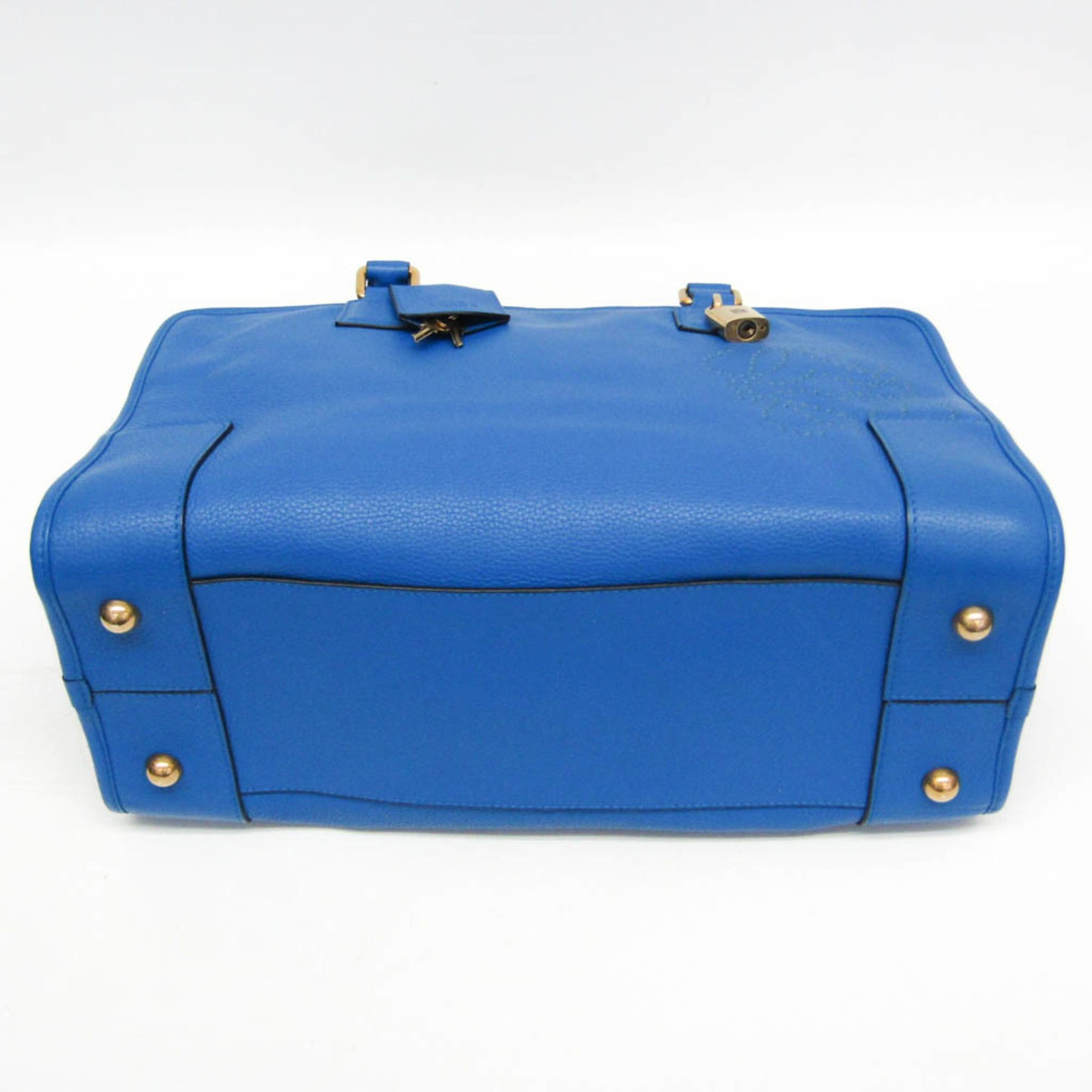 Loewe Loewe Amazona 36 Limited Edition 352.34.AA22 Women's Leather Handbag Blue Size ONE SIZE - 6 Thumbnail