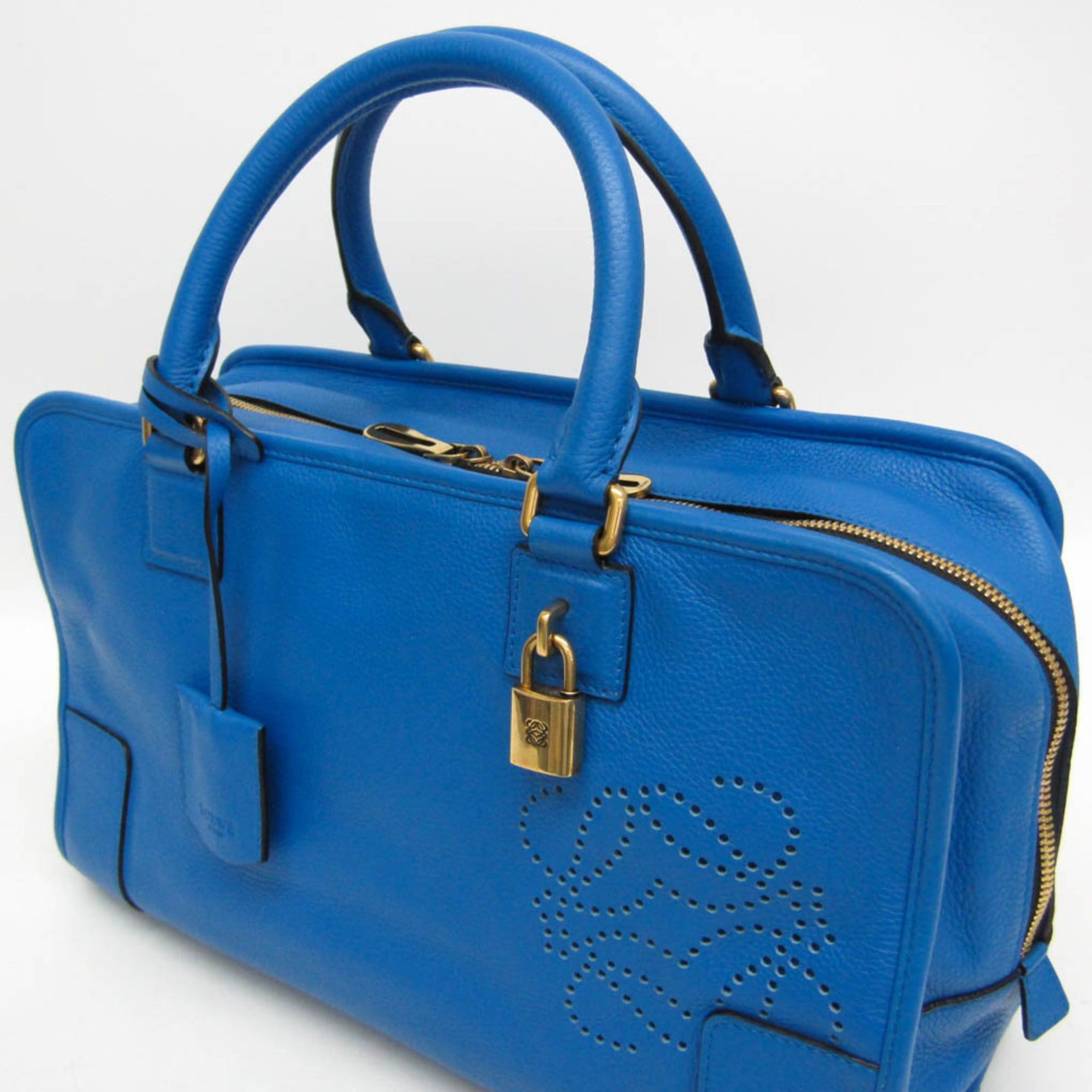 Loewe Loewe Amazona 36 Limited Edition 352.34.AA22 Women's Leather Handbag Blue Size ONE SIZE - 8 Thumbnail