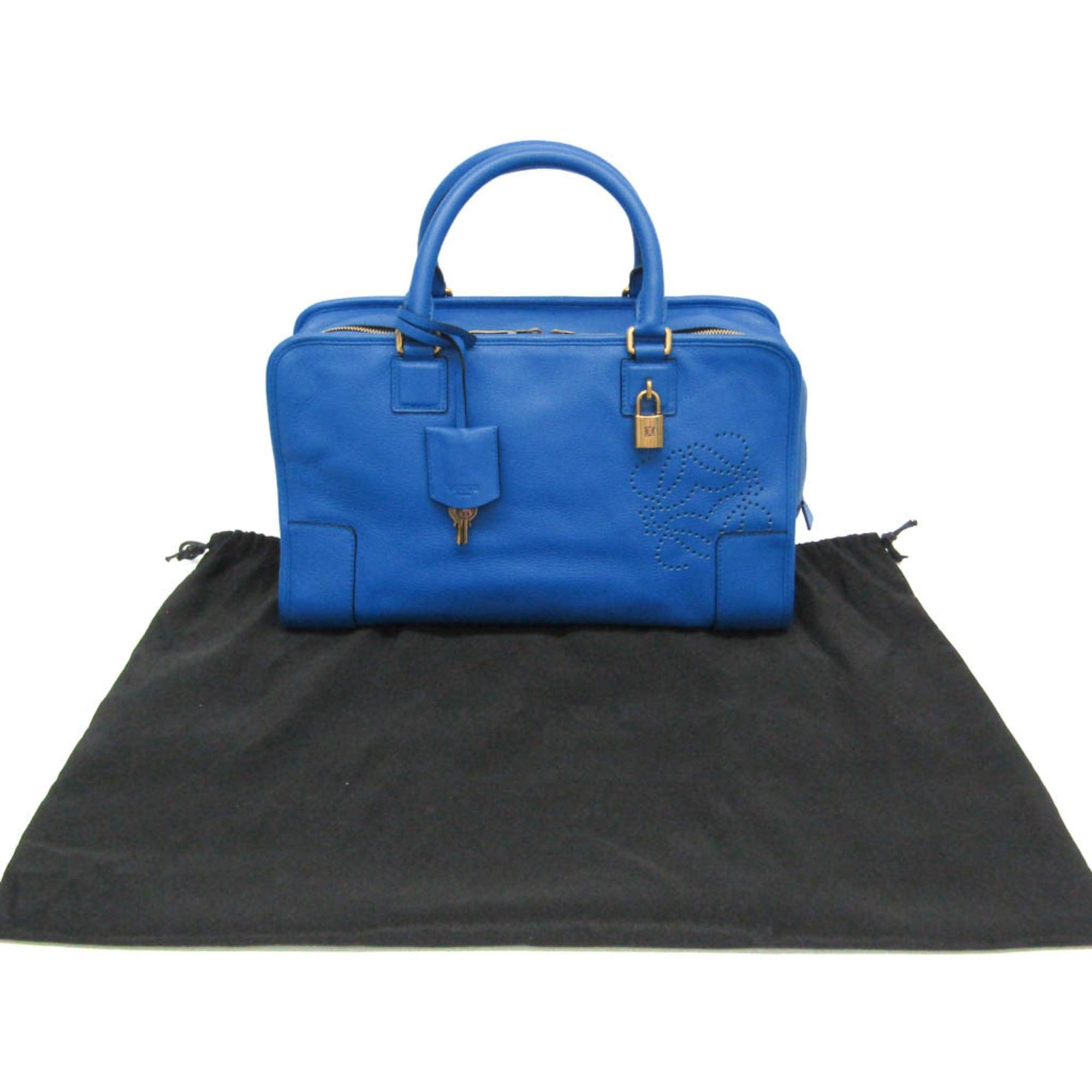 Loewe Loewe Amazona 36 Limited Edition 352.34.AA22 Women's Leather Handbag Blue Size ONE SIZE - 2 Thumbnail
