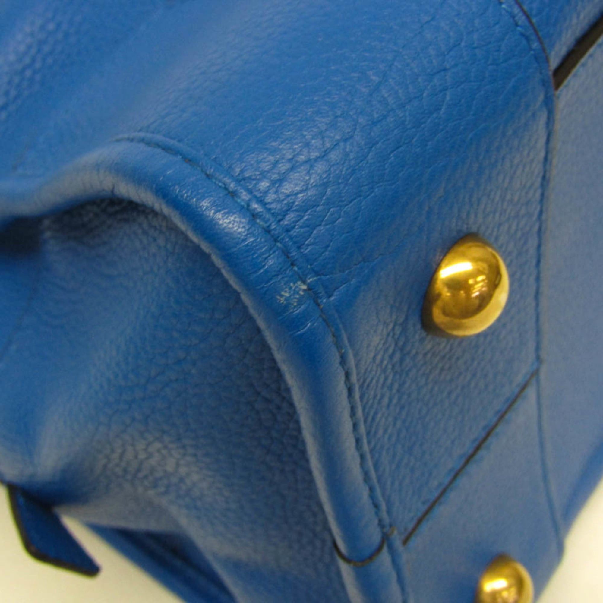 Loewe Loewe Amazona 36 Limited Edition 352.34.AA22 Women's Leather Handbag Blue Size ONE SIZE - 5 Thumbnail