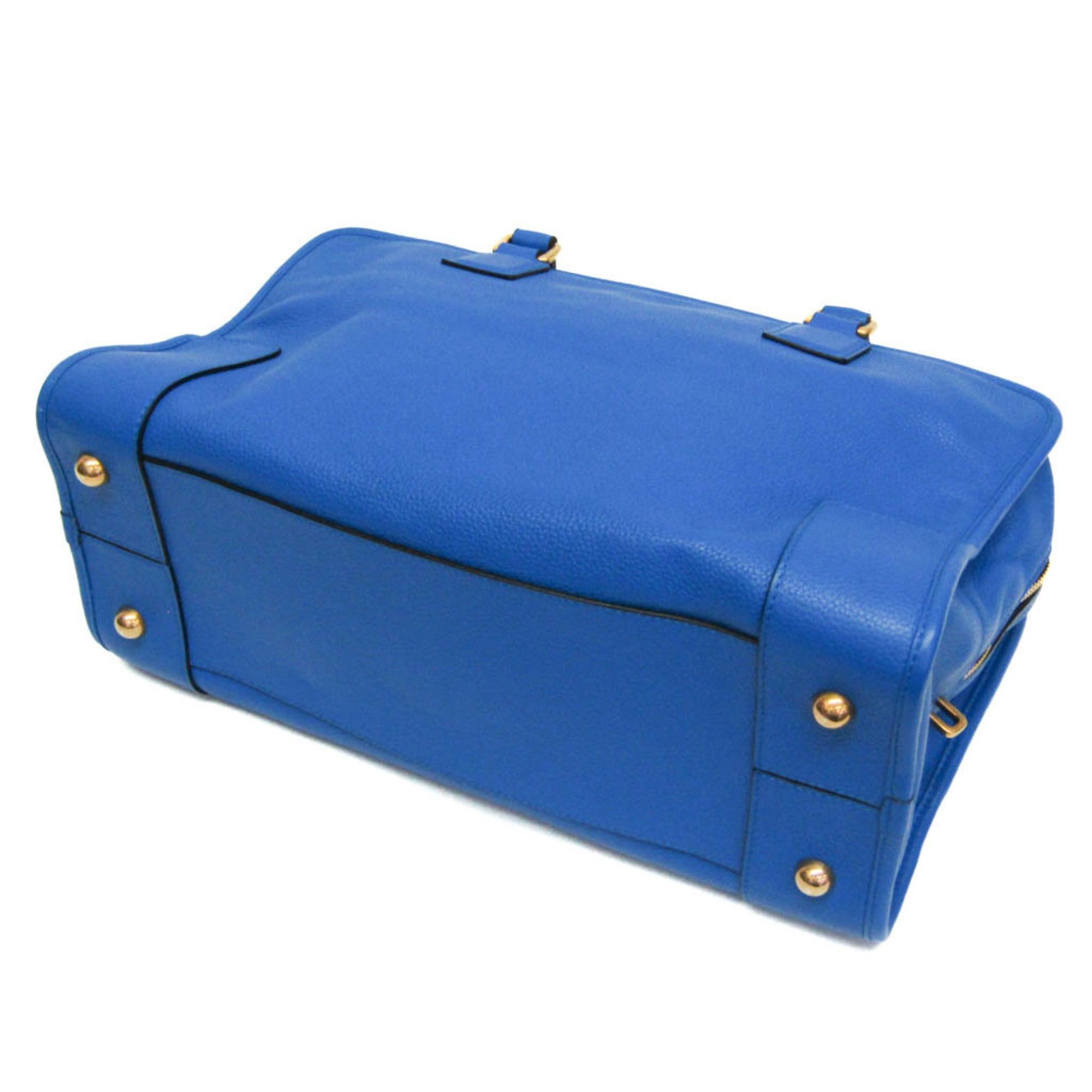 Loewe Loewe Amazona 36 Limited Edition 352.34.AA22 Women's Leather Handbag Blue Size ONE SIZE - 3 Thumbnail